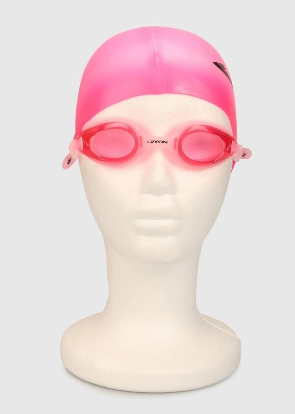 Tryon Yüzücü Gözlük Bone Seti Pembe YGS-2060