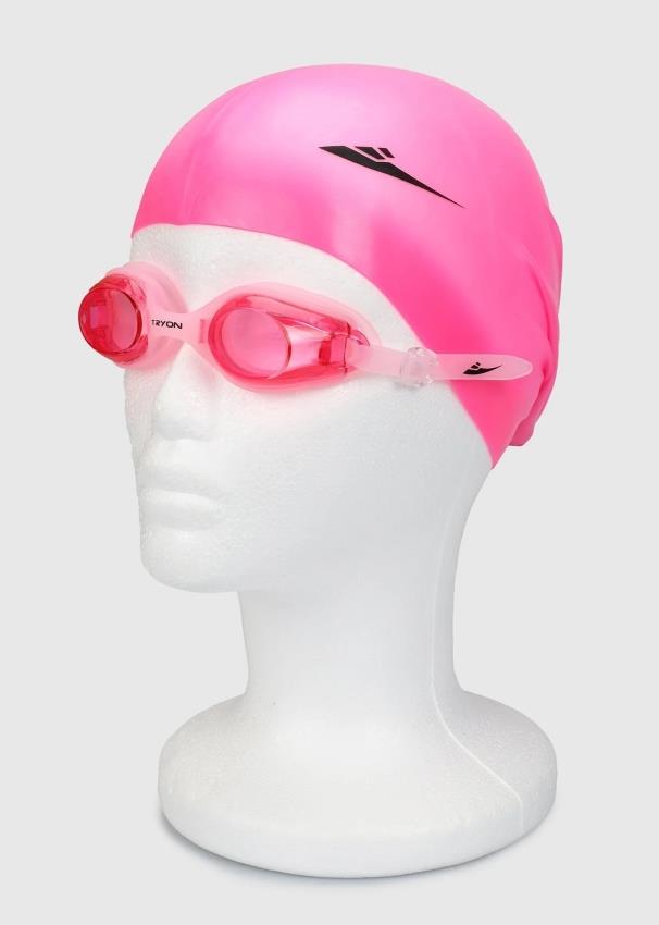 Tryon Yüzücü Gözlük Bone Seti Pembe YGS-2060