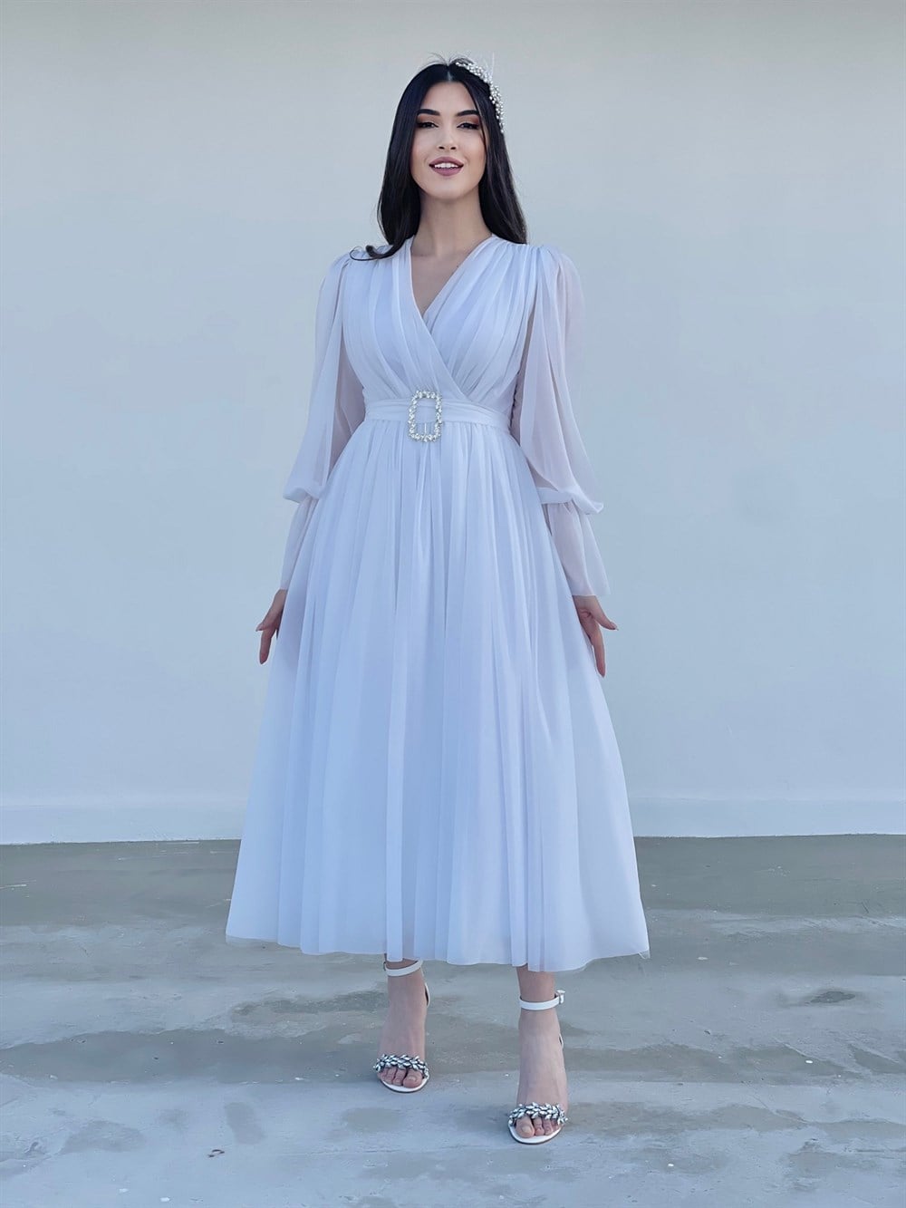 TheElsa | GİYİM | TAKI | Bolivya Beyaz Özel Tasarım Tül Nikah ElbisesiELBİSEBolivya Beyaz Özel Tasarım Tül Nikah Elbisesi