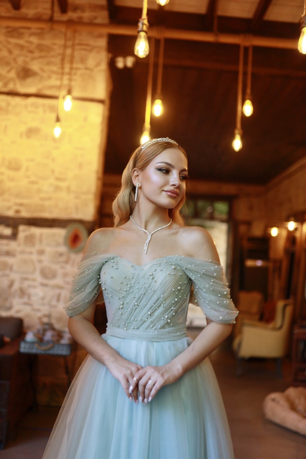 TheElsa | GİYİM | TAKI | Clara Mint Yeşil Özel Tasarım Abiye Tül Elbise#ÇOK SATANLARClara Mint Yeşil Özel Tasarım Abiye Tül Elbise