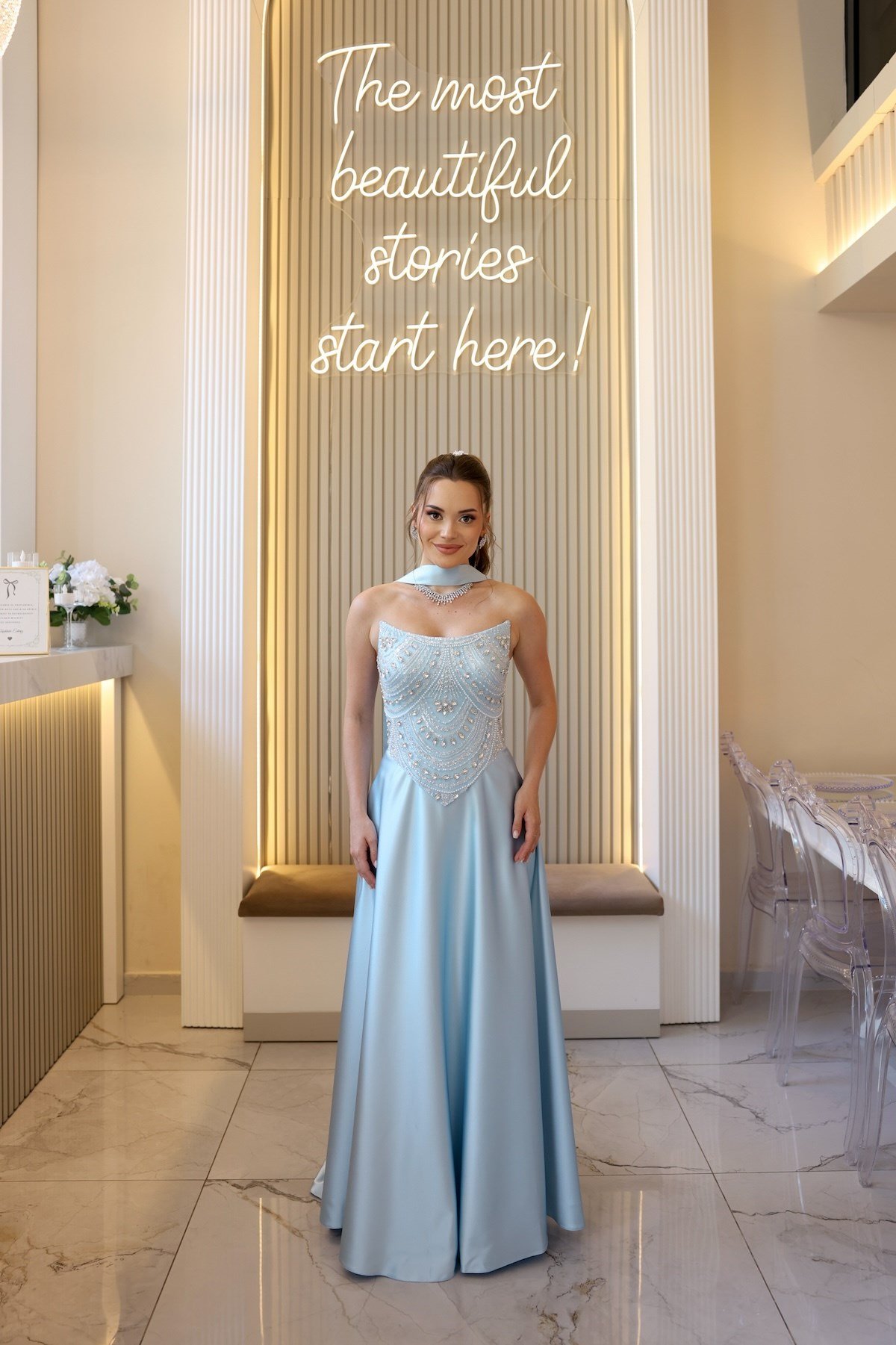 TheElsa | Hera Blair Mavi Kloş Etek Özel Tasarım ElbiseRENKLİ DANTEL ELBİSELERHera Blair Mavi Kloş Etek Özel Tasarım Elbise