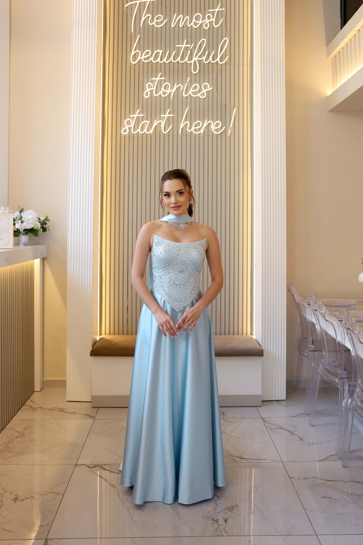 TheElsa | Hera Blair Mavi Kloş Etek Özel Tasarım ElbiseRENKLİ DANTEL ELBİSELERHera Blair Mavi Kloş Etek Özel Tasarım Elbise