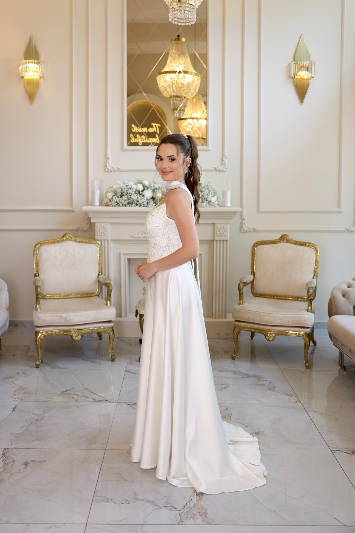 TheElsa | Hera Monica Beyaz Kloş Etek Dantel Nikah Nişan Söz ElbisesiBEYAZ ELBİSELERHera Monica Beyaz Kloş Etek Dantel Nikah Nişan Söz Elbisesi