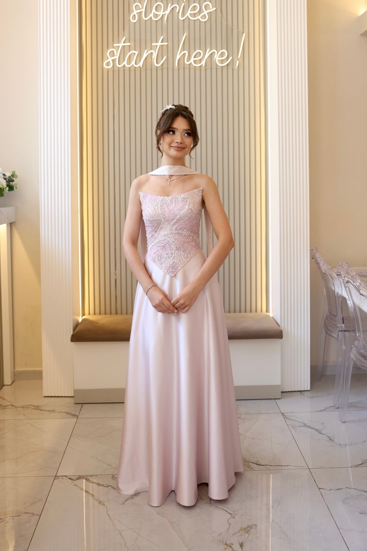 TheElsa | Hera Nadia Pudra Pembe Kloş Etek Özel Tasarım ElbiseRENKLİ DANTEL ELBİSELERHera Nadia Pudra Pembe Kloş Etek Özel Tasarım Elbise