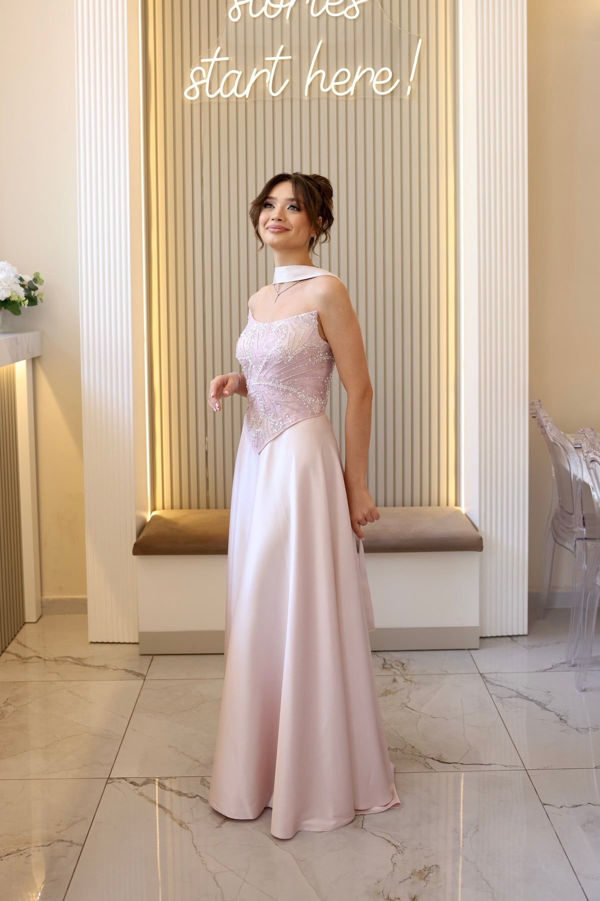 TheElsa | Hera Nadia Pudra Pembe Kloş Etek Özel Tasarım ElbiseRENKLİ DANTEL ELBİSELERHera Nadia Pudra Pembe Kloş Etek Özel Tasarım Elbise