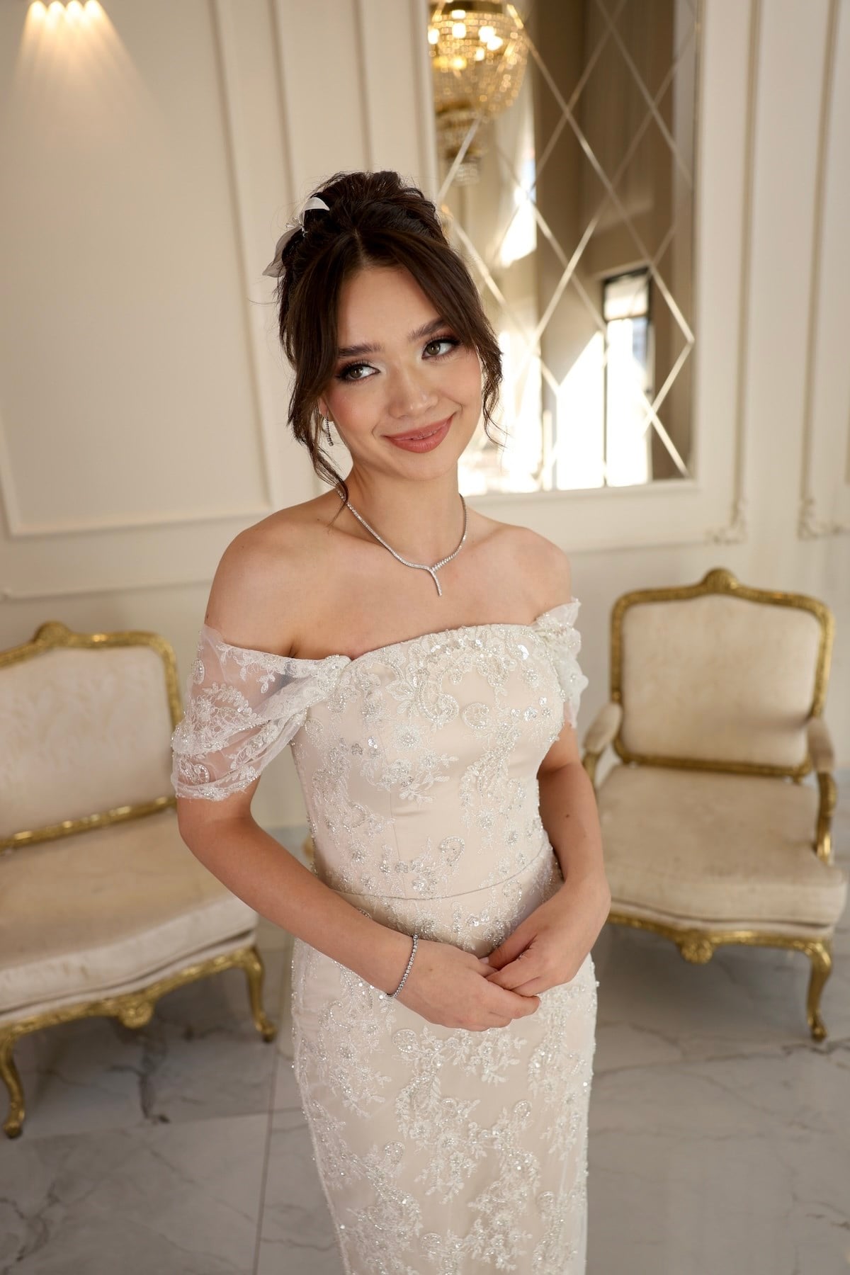 TheElsa | Labella Kalem Beyaz Dantel Nikah Nişan Söz ElbisesiBEYAZ DANTEL ELBİSELERLabella Kalem Beyaz Dantel Nikah Nişan Söz Elbisesi