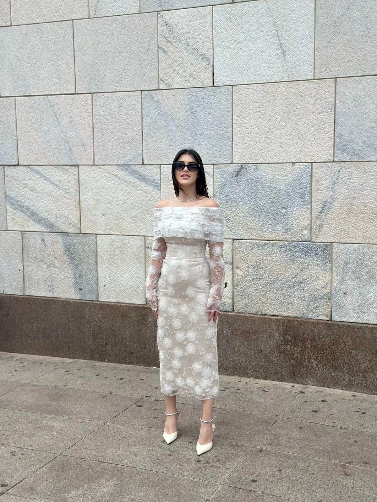 TheElsa | Custom Made Evening Dress | Marseille White Floral Special Design Lace Evening DressÖZEL ÜRETİM ELBİSEMarseille White Floral Special Design Lace Evening Dress