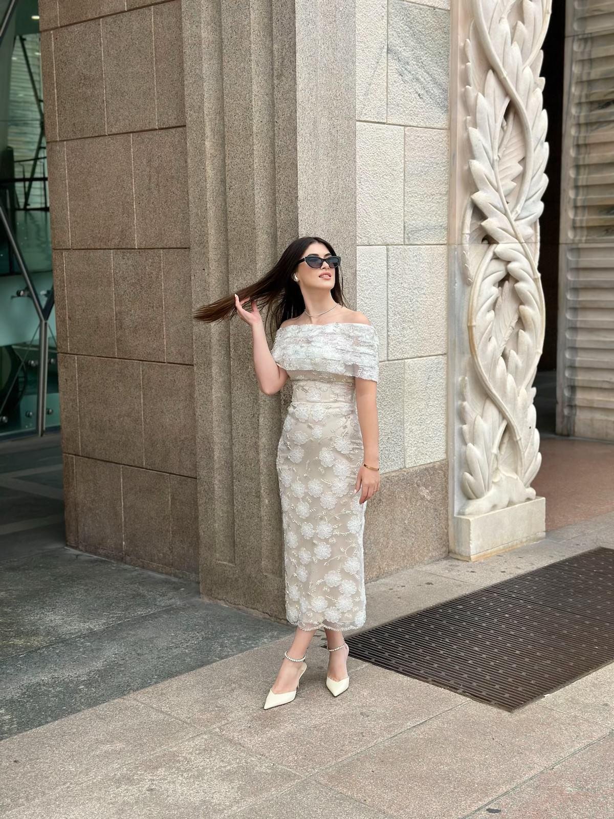 TheElsa | Custom Made Evening Dress | Marseille White Floral Special Design Lace Evening DressÖZEL ÜRETİM ELBİSEMarseille White Floral Special Design Lace Evening Dress