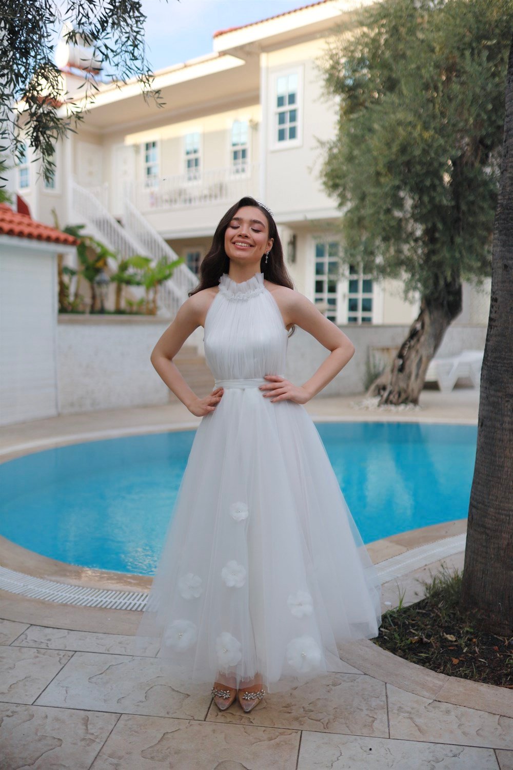 TheElsa | GİYİM | TAKI | Rose Beyaz Özel Tasarım Tül Abiye Nikah ElbisesiELBİSERose Beyaz Özel Tasarım Tül Abiye Nikah Elbisesi