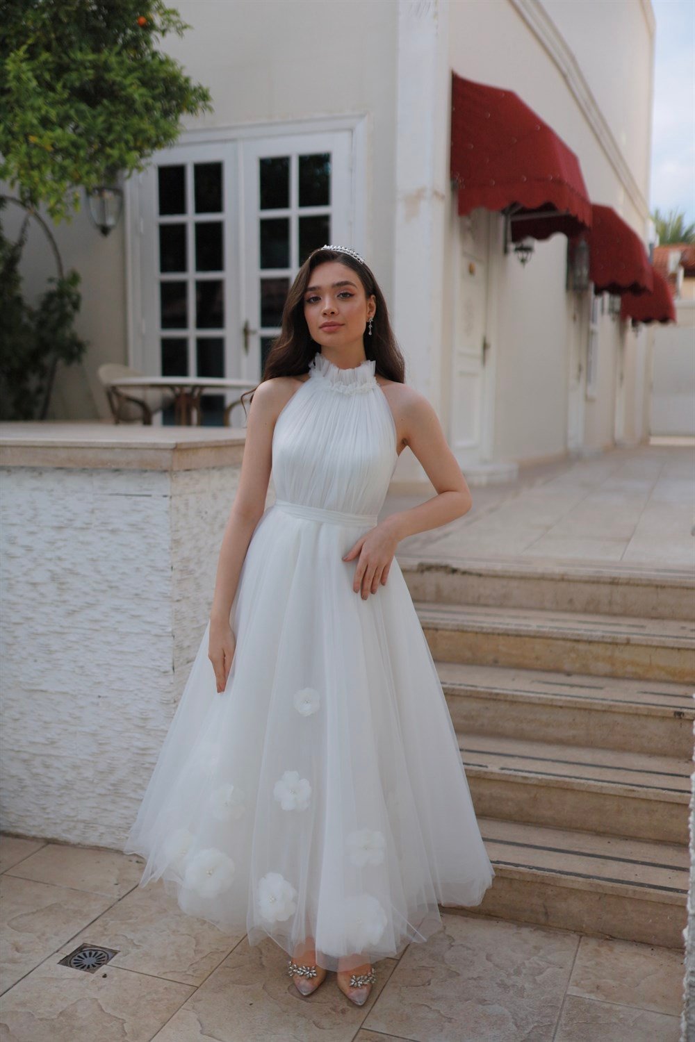 TheElsa | GİYİM | TAKI | Rose Beyaz Özel Tasarım Tül Abiye Nikah ElbisesiELBİSERose Beyaz Özel Tasarım Tül Abiye Nikah Elbisesi