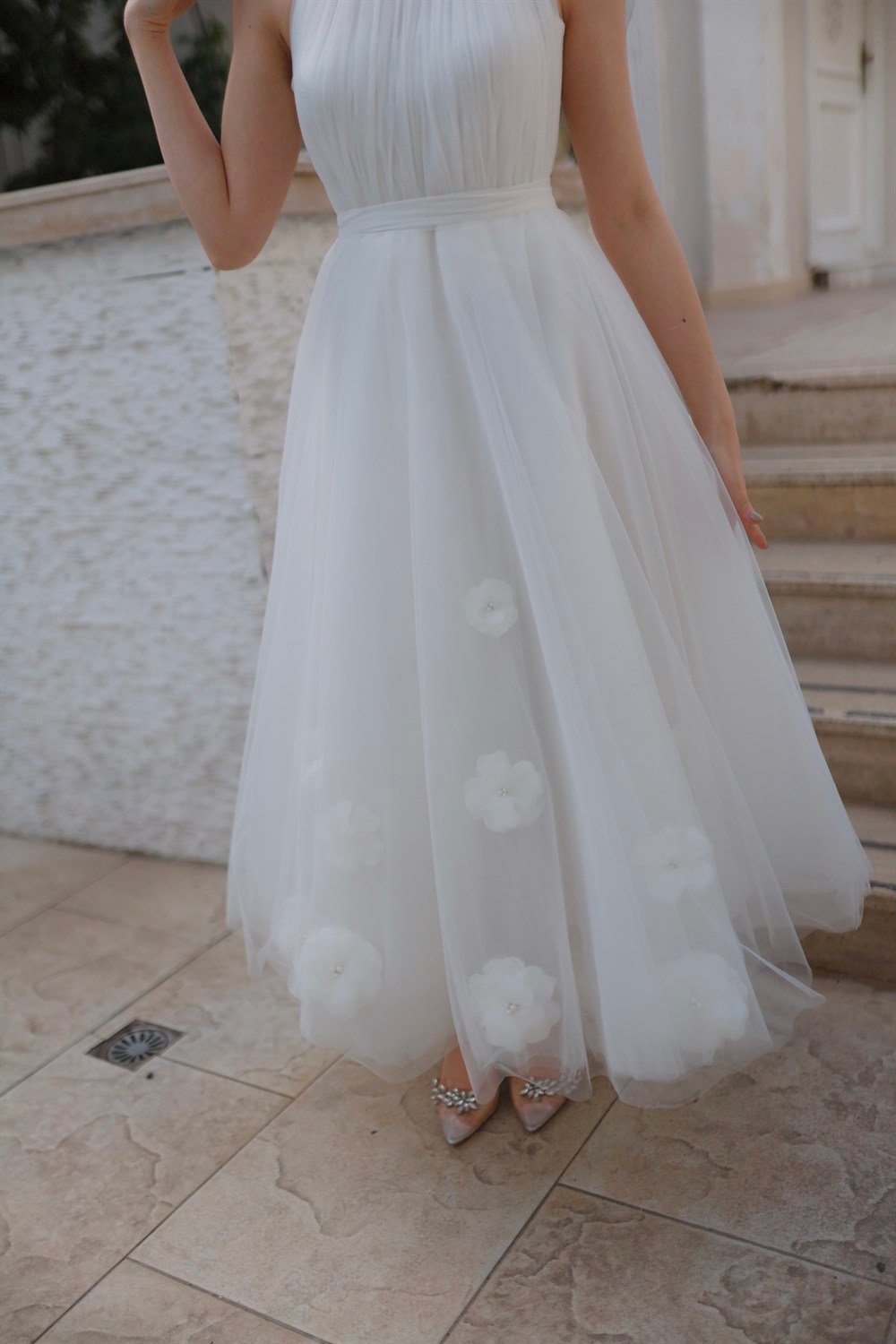 TheElsa | GİYİM | TAKI | Rose Beyaz Özel Tasarım Tül Abiye Nikah ElbisesiELBİSERose Beyaz Özel Tasarım Tül Abiye Nikah Elbisesi