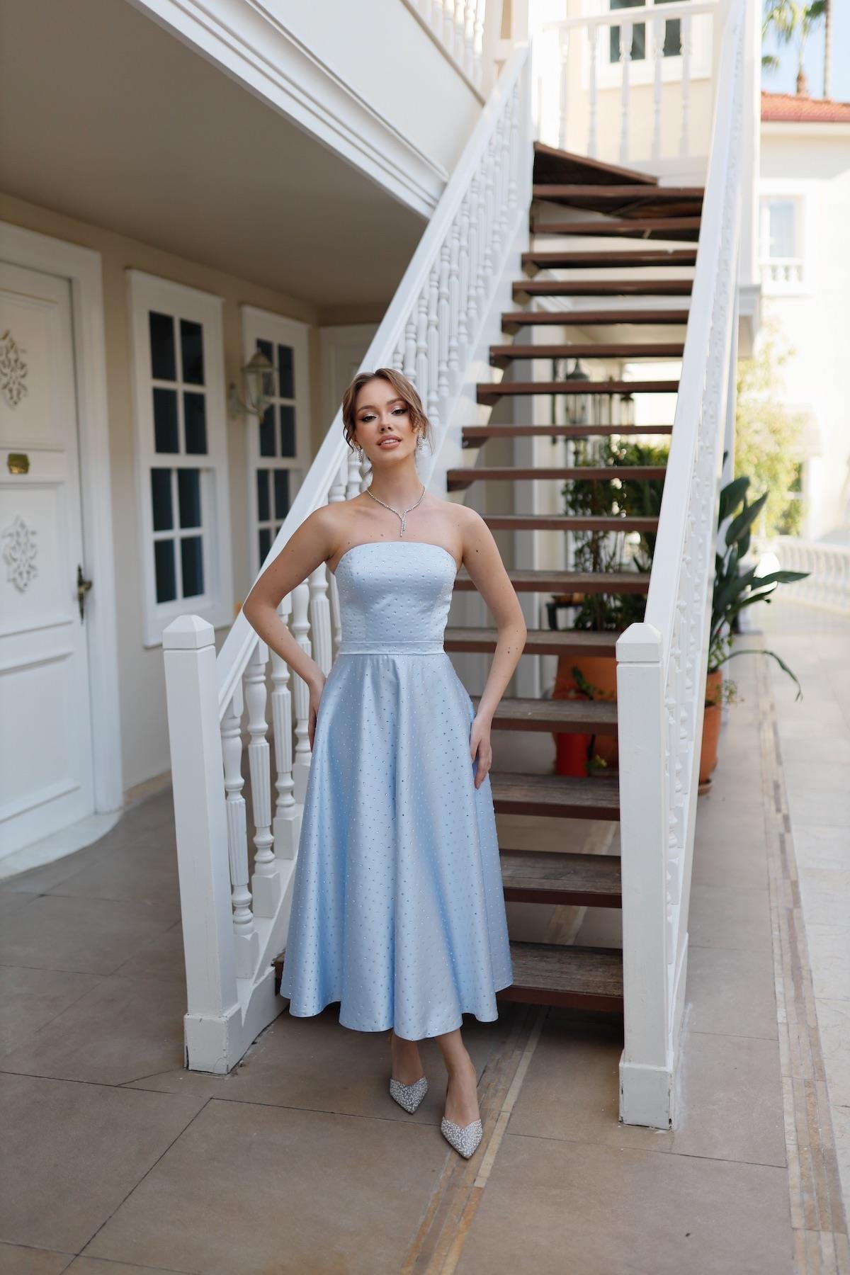 TheElsa | Kişiye Özel Üretim Abiye Elbise | Soprano Mavi Prenses Özel Tasarım ElbiseSADE ELBİSELERSoprano Mavi Prenses Özel Tasarım Elbise