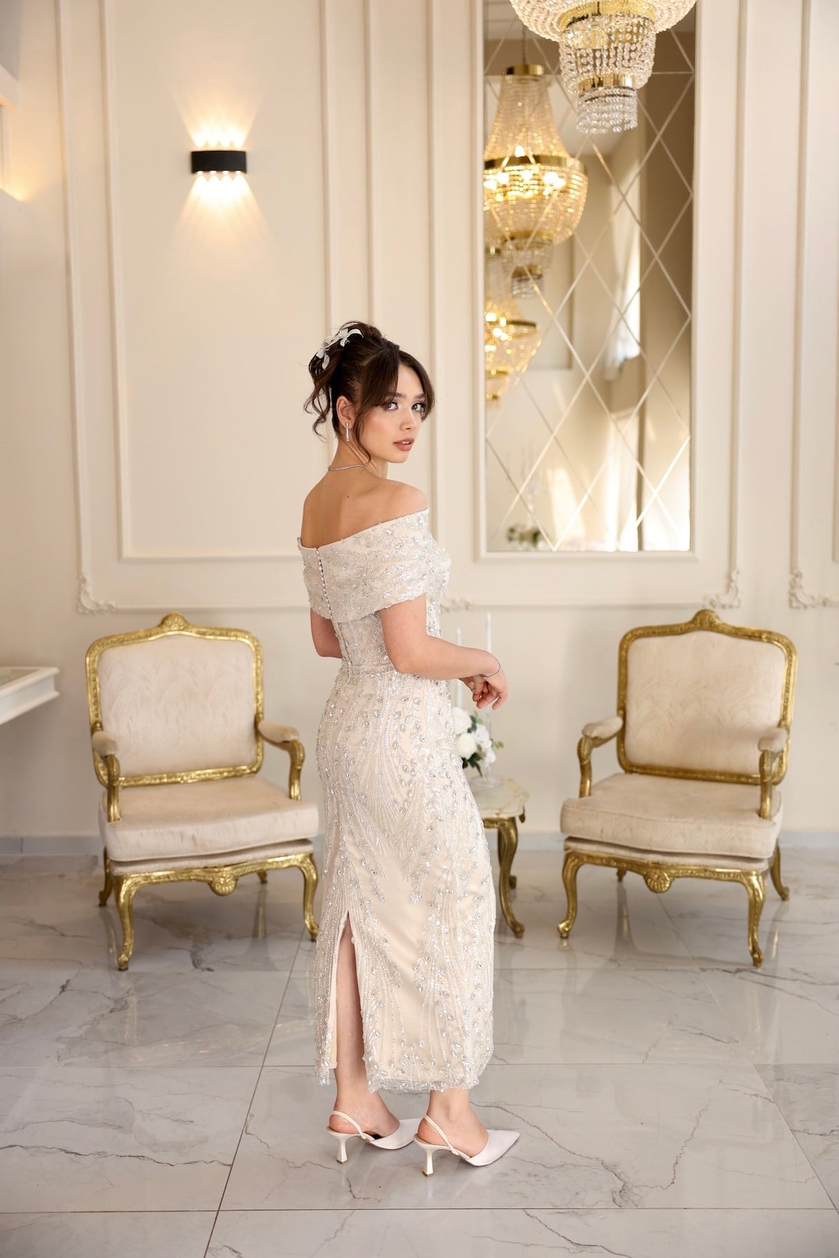 TheElsa | Zena Kalem Beyaz Dantel Nikah Nişan Söz ElbisesiBEYAZ DANTEL ELBİSELERZena Kalem Beyaz Dantel Nikah Nişan Söz Elbisesi