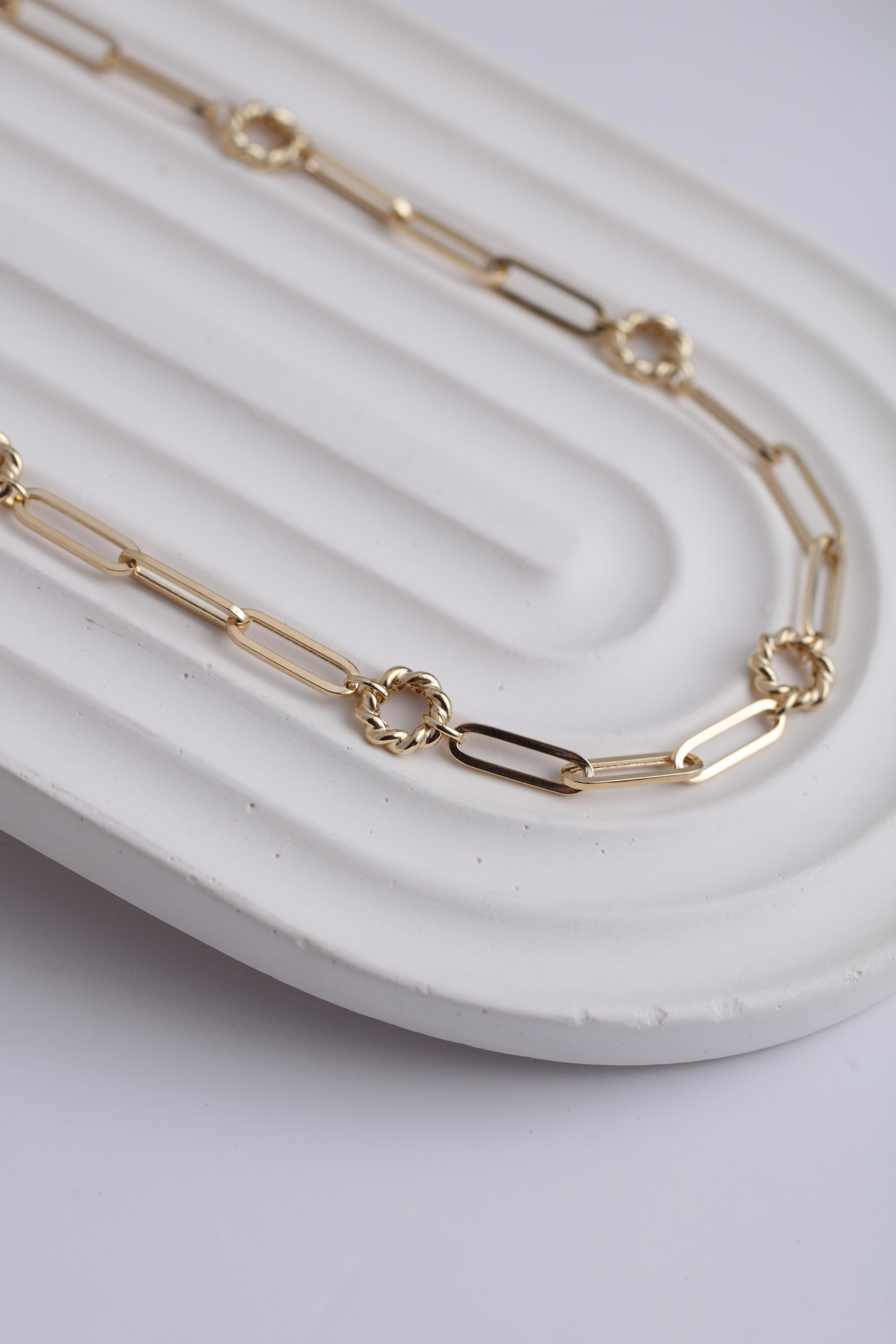  14 Ayar Altın Ataç Kolye