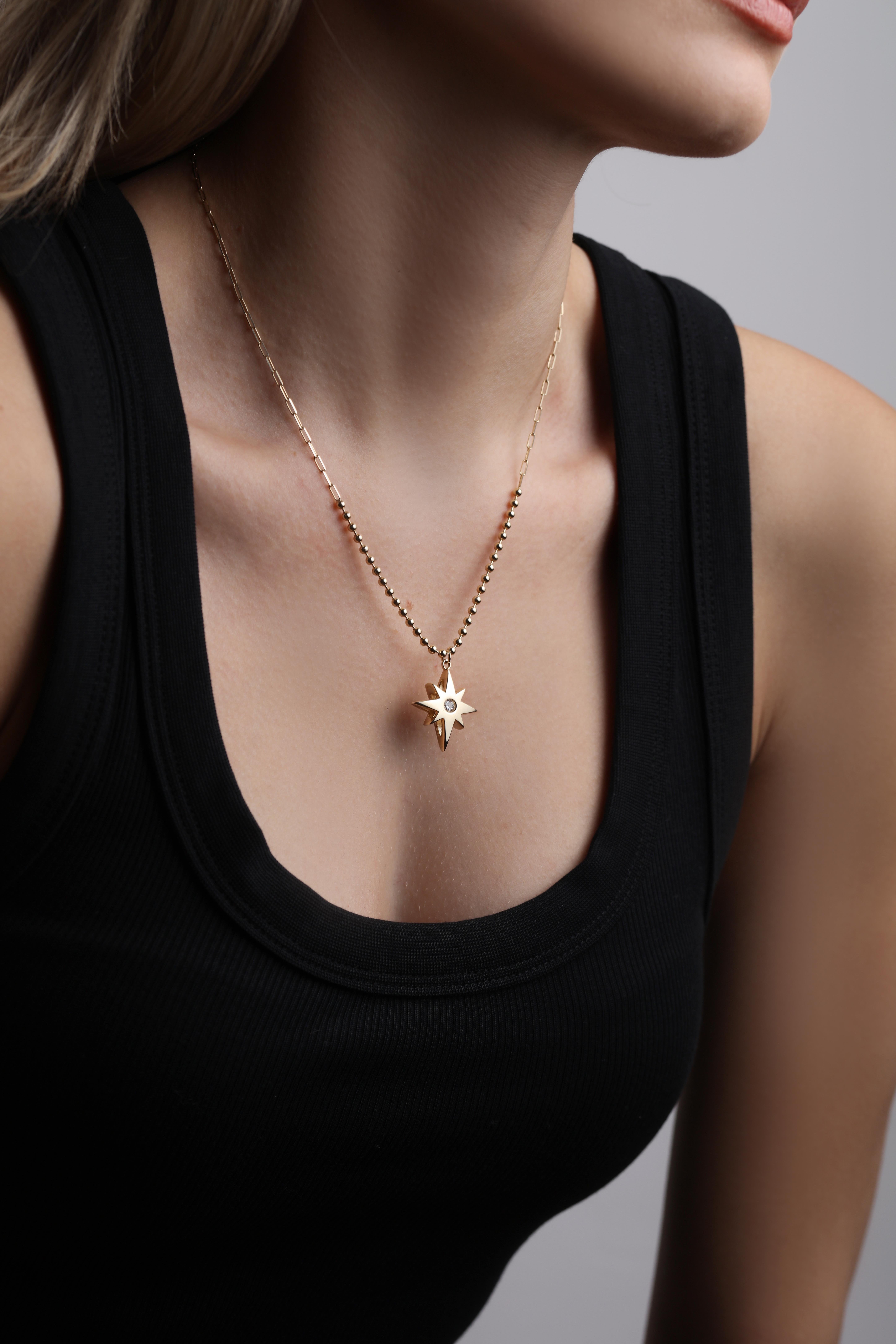  14 Ayar Altın Cetaş Polaris Kolye