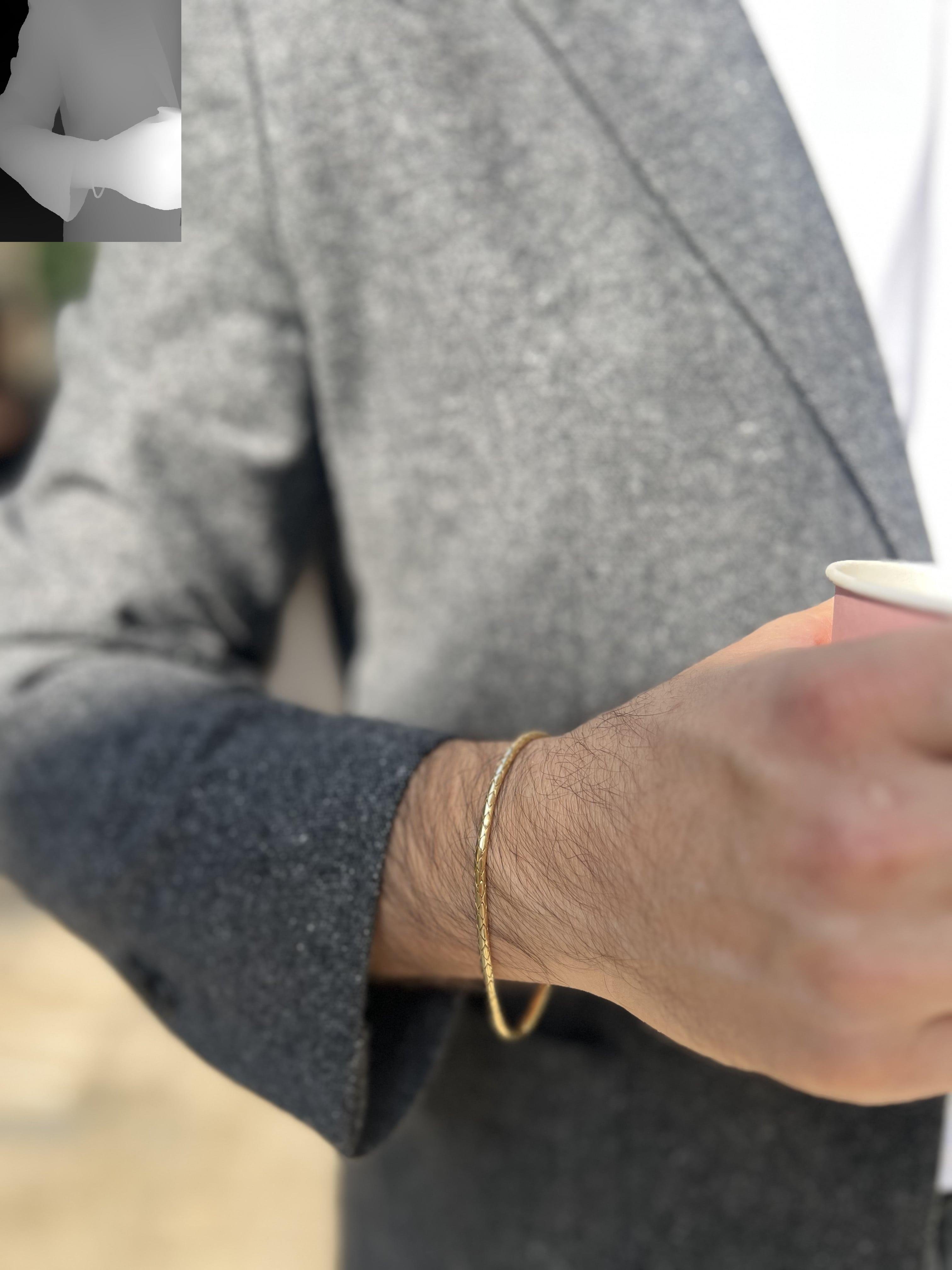  14 Ayar Altın Erkek Düz Zincir Bileklik