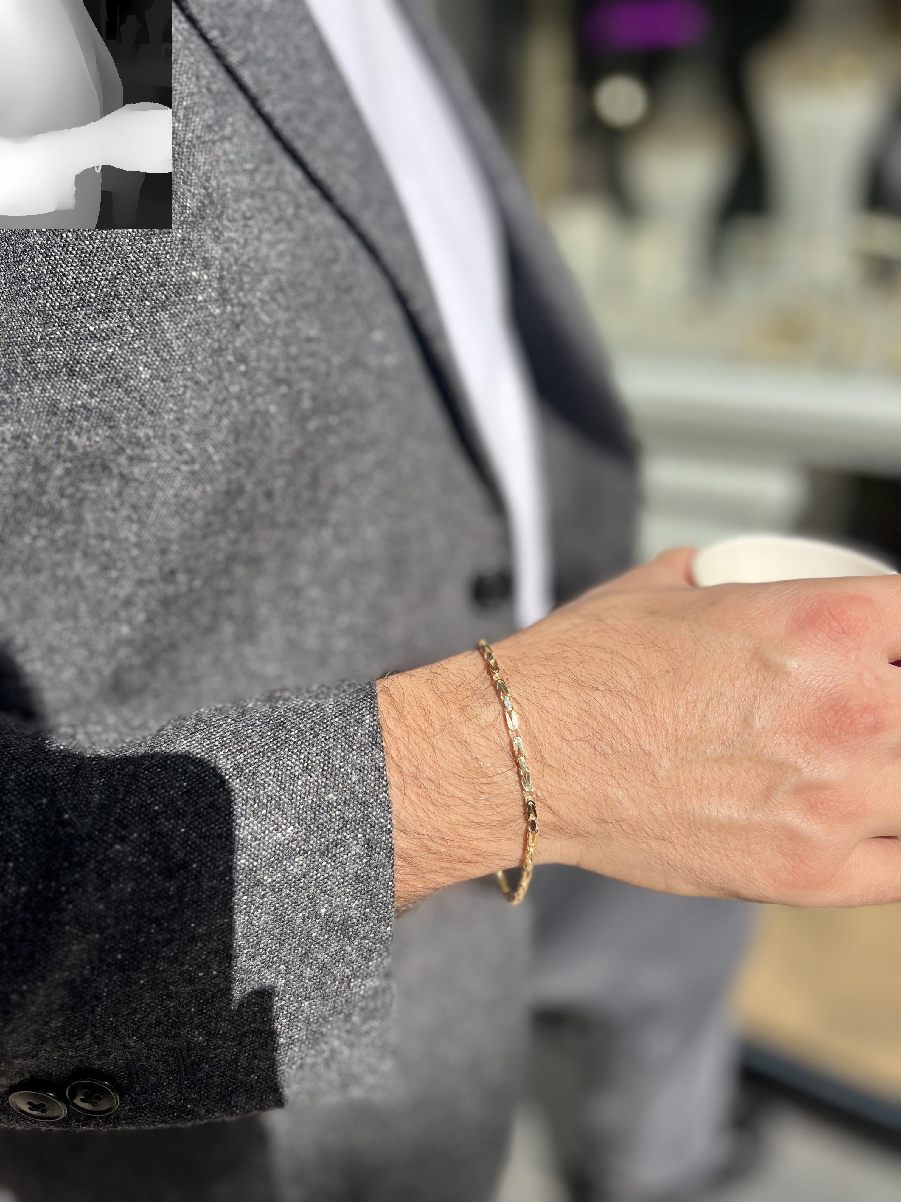  14 Ayar Altın Erkek Zincir Bilekilk