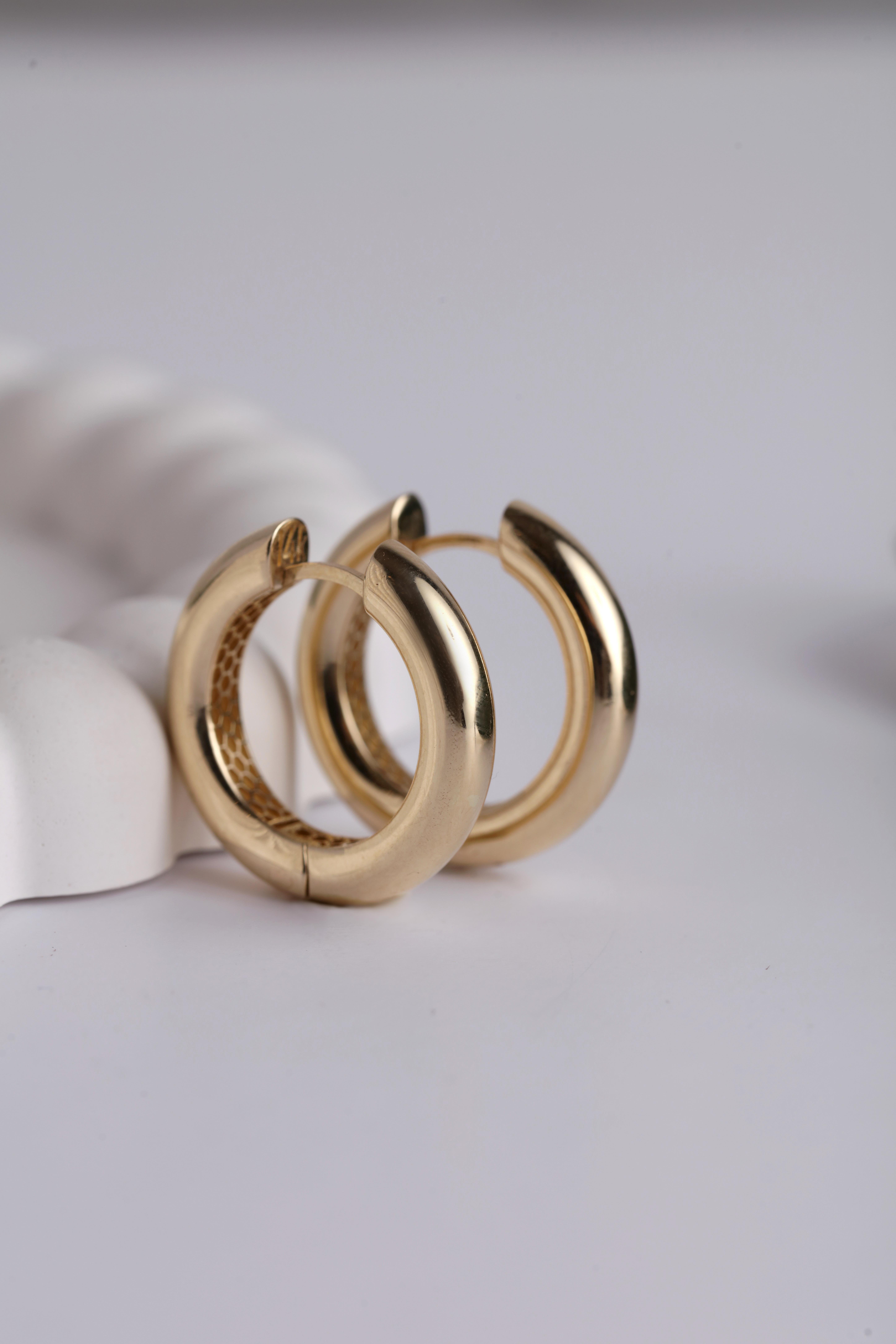  14 Ayar Altın Halka Küpe