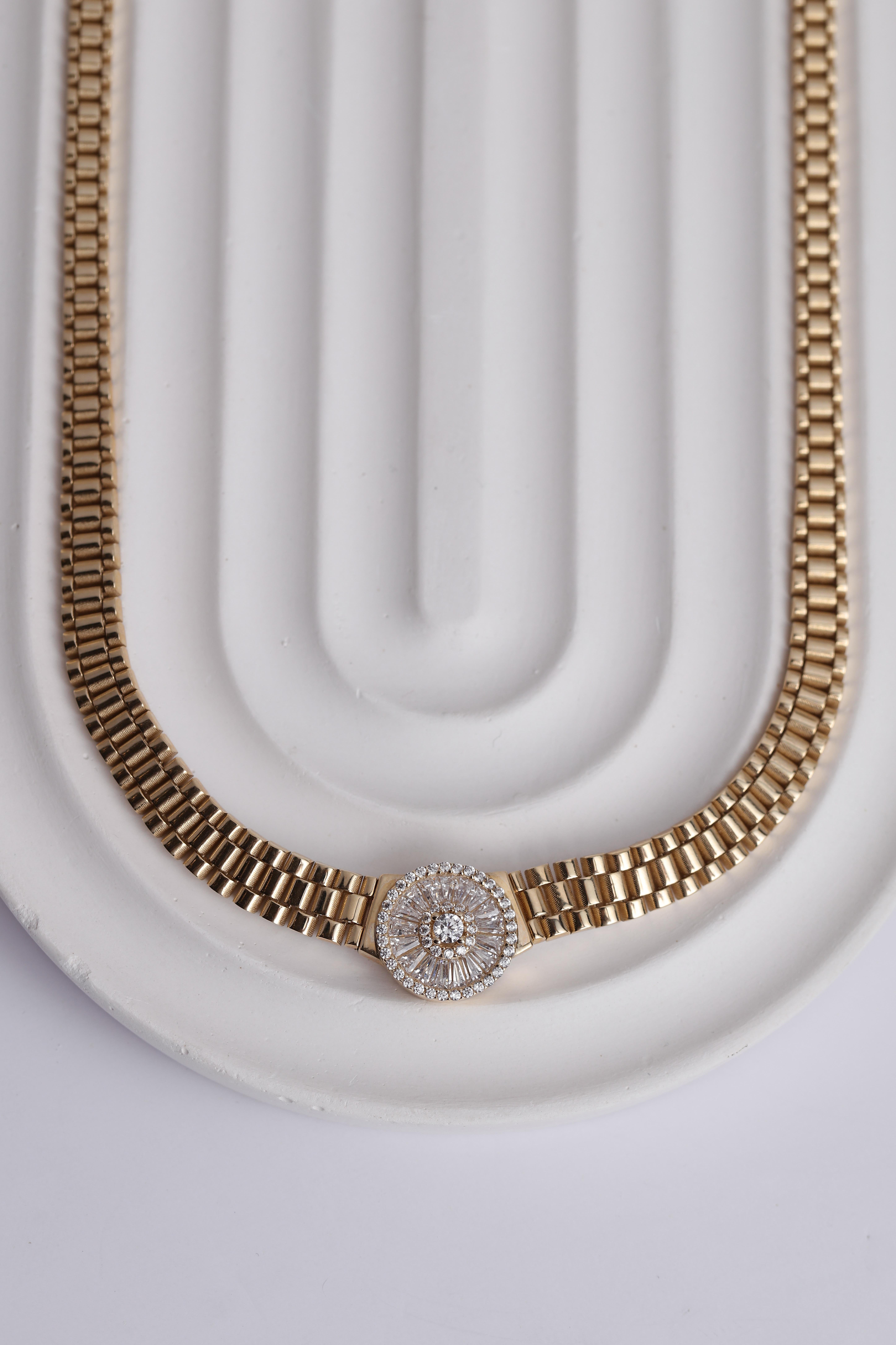  14 Ayar Altın Rolex Kolye