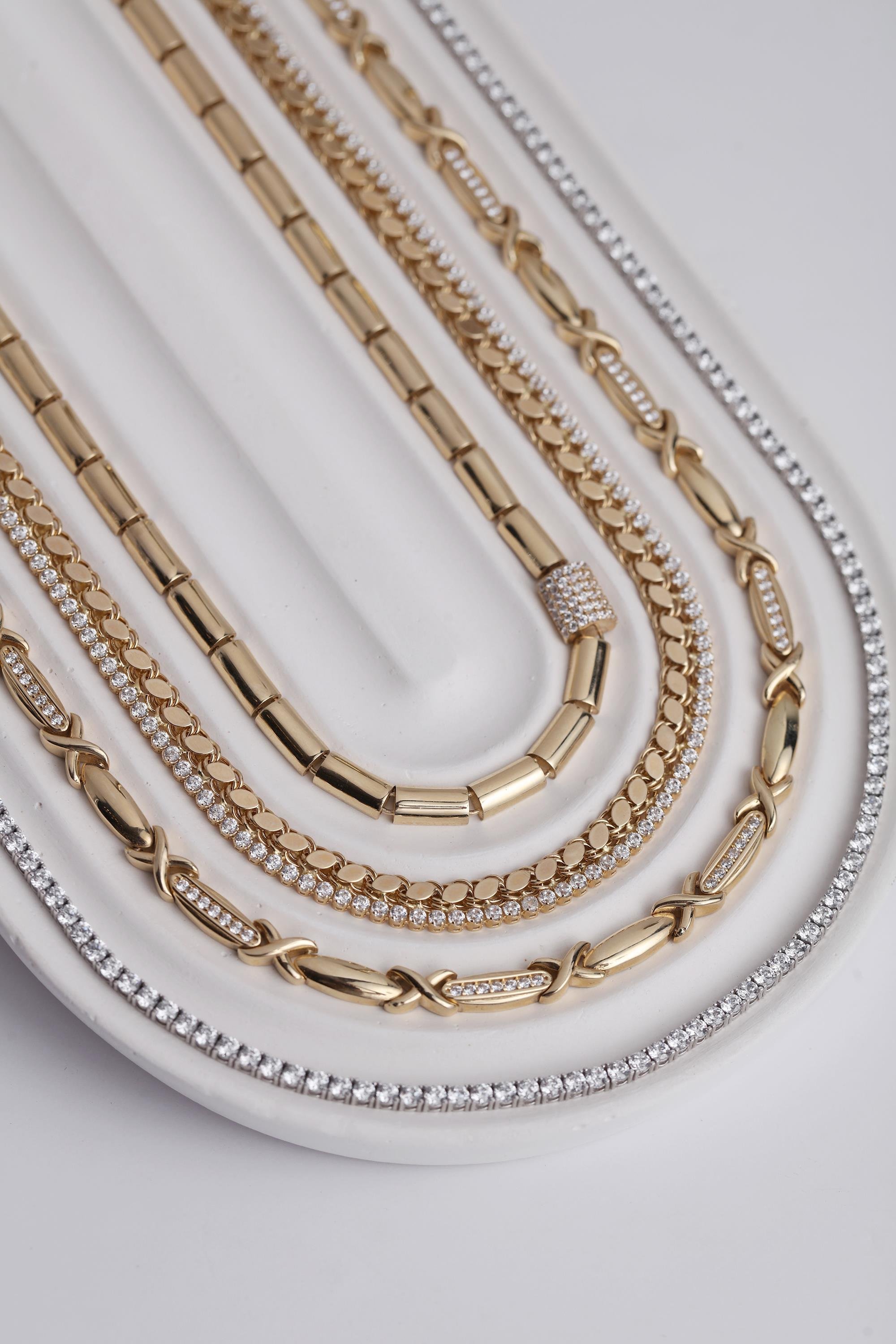  14 Ayar Altın Su Yolu Arpa Kolye