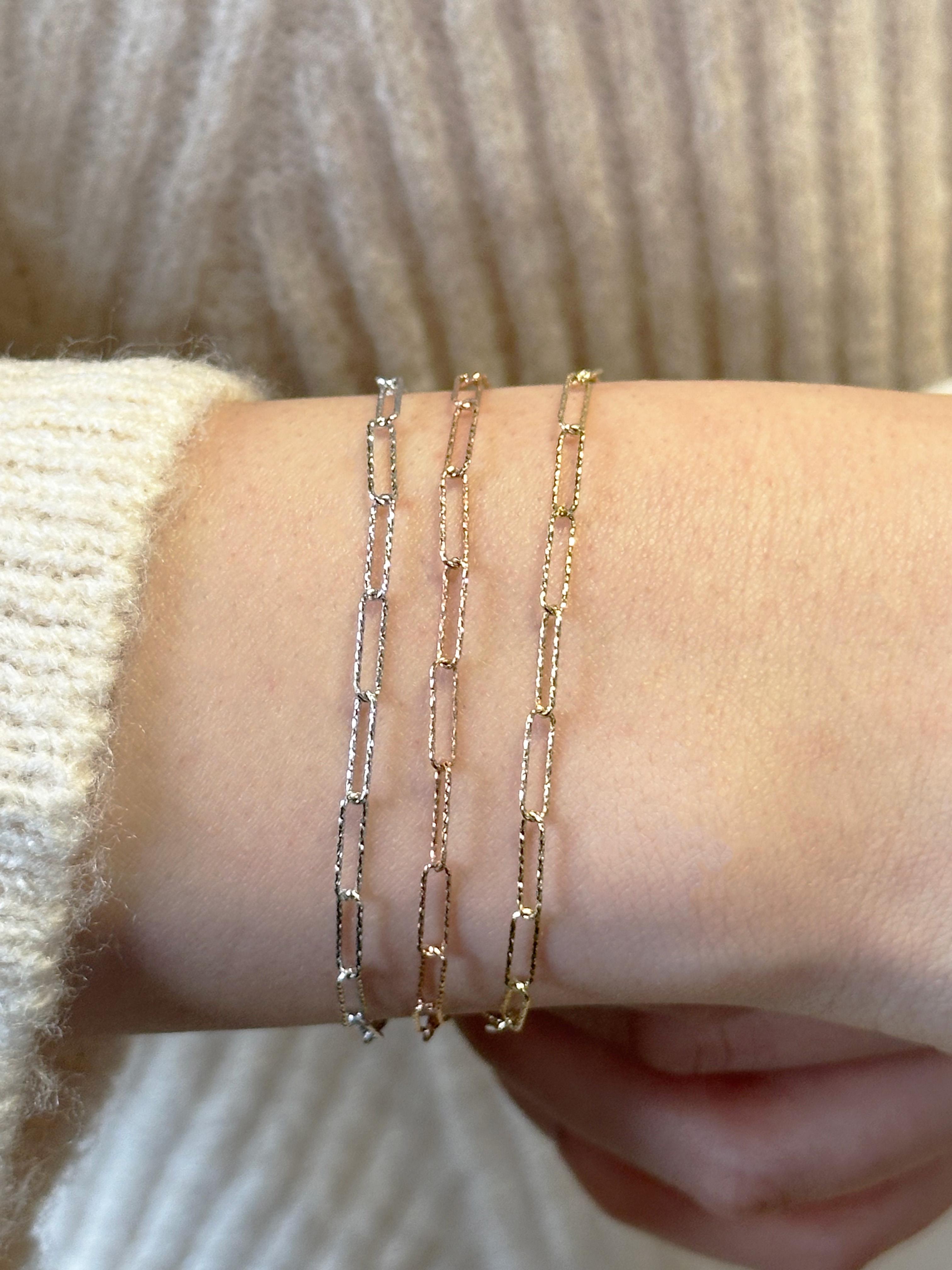 İnce Zincirli Gurmet Bileklik | Jewelina Store Ataç Bileklik