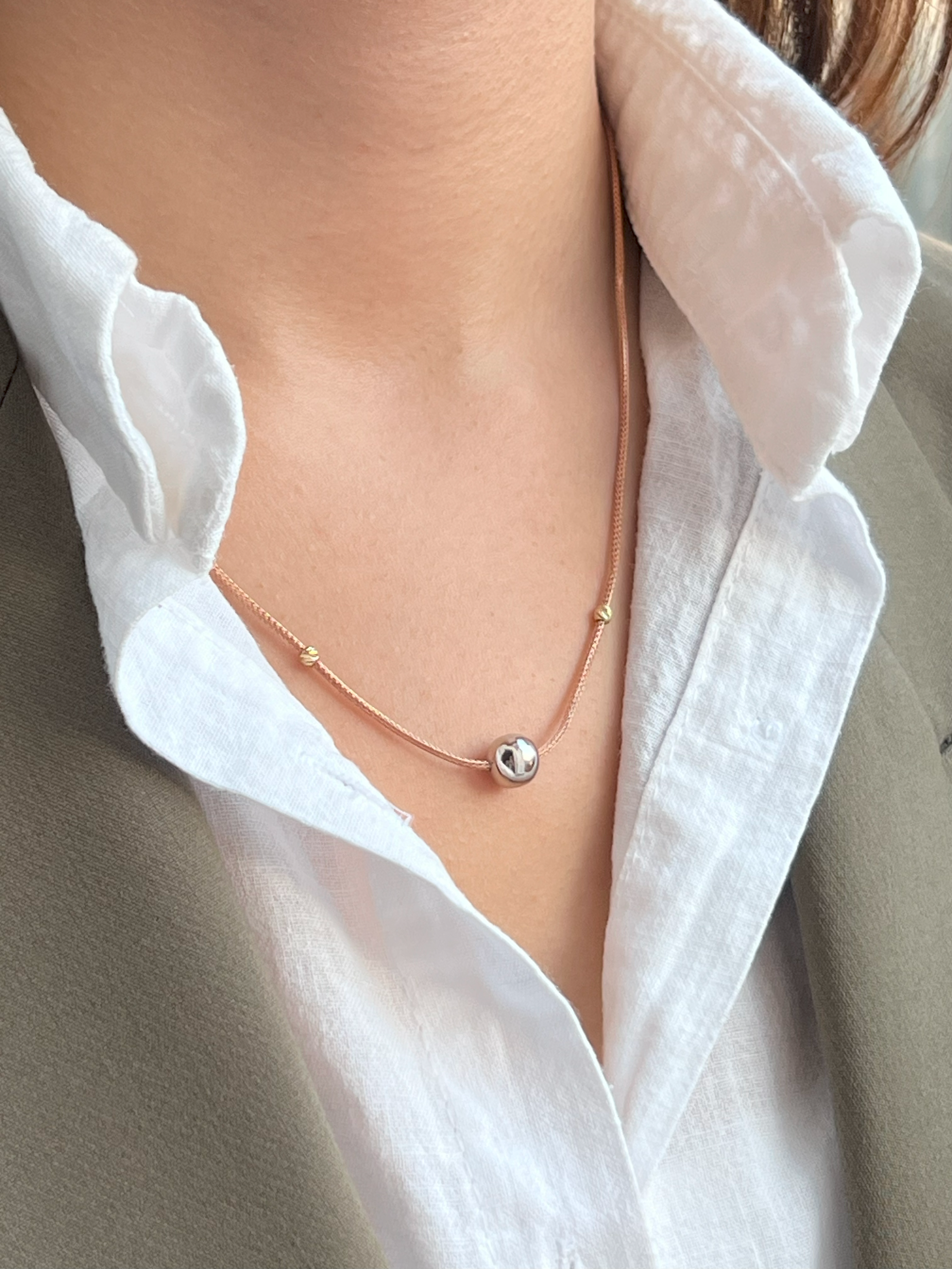 Anahtar Kolye | Jewelina Beyaz Top Küpe