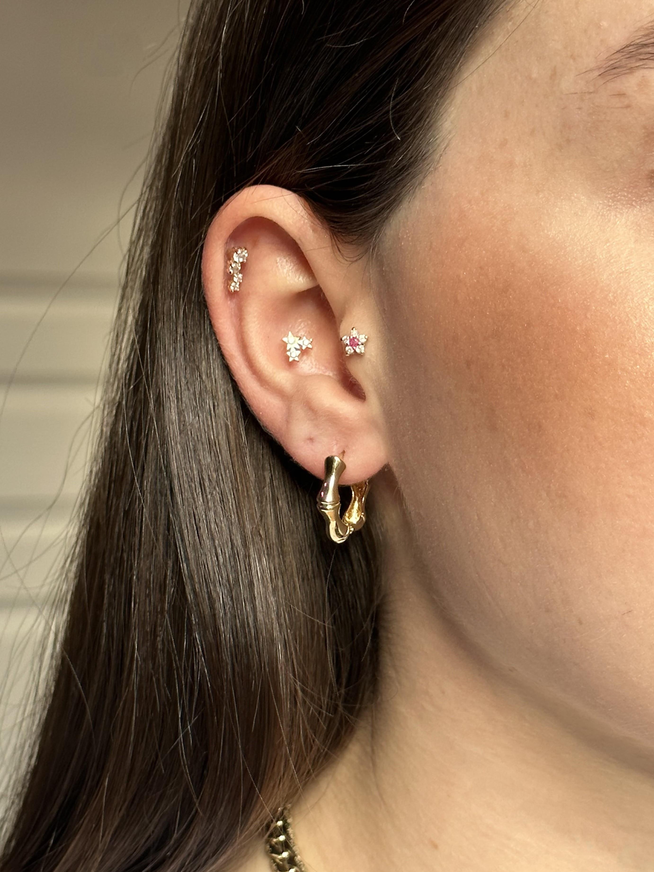 Düz Bone Halka Küpe | Jewelina Düz Bone Halka Küpe