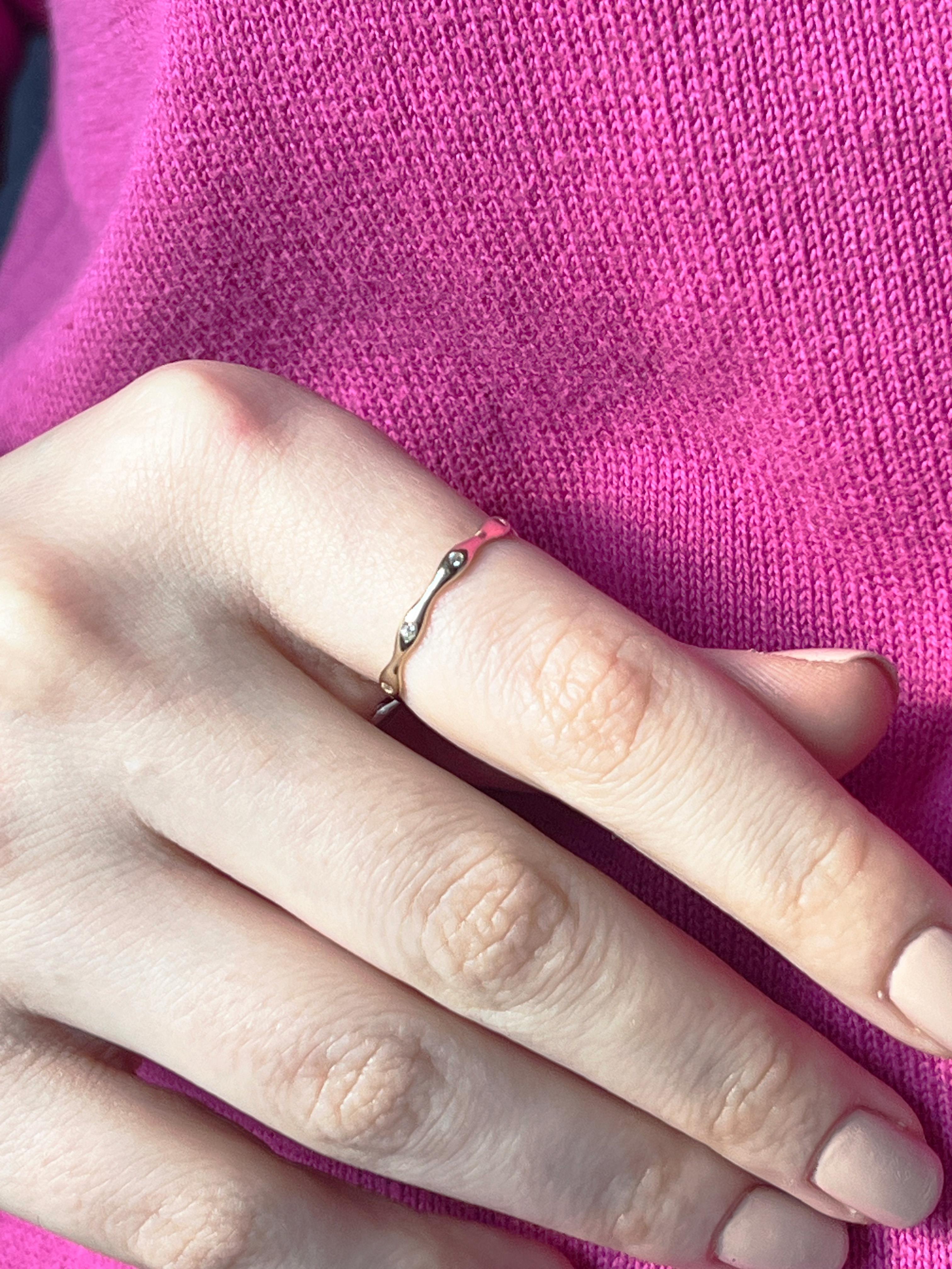 Turuncu Mineli Vintage Yüzük | Jewelina Store Mini Taşlı Yüzük