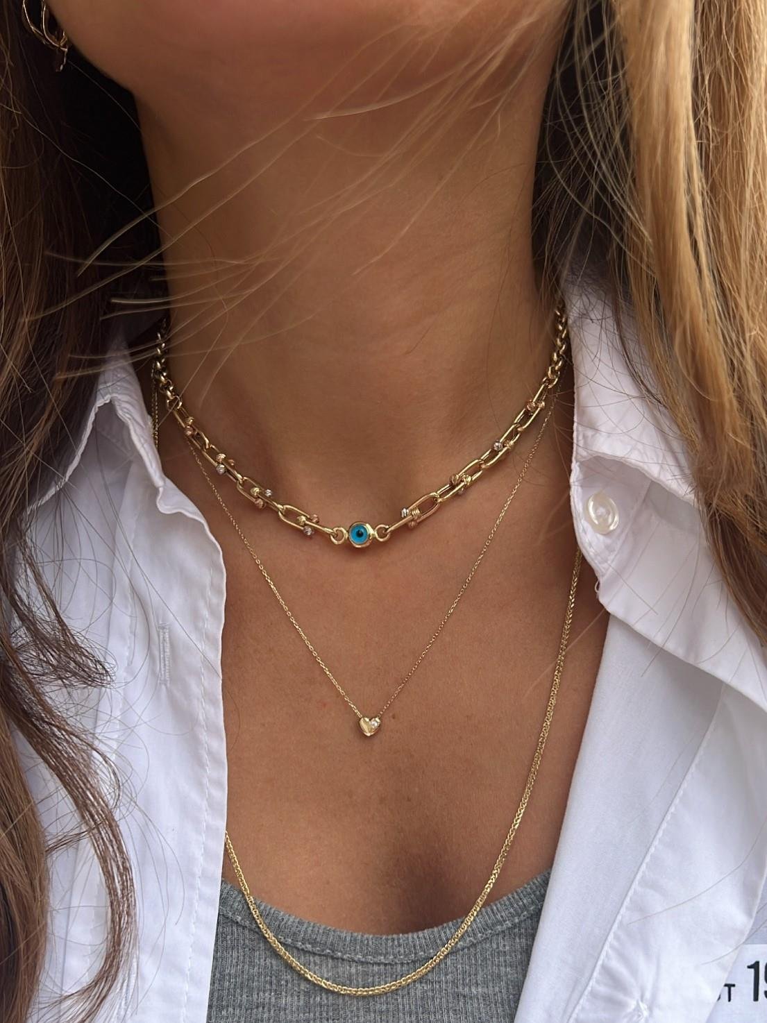 Uğurböceği Kolye | Jewelina Nazar Boncuklu Ataç Kolye