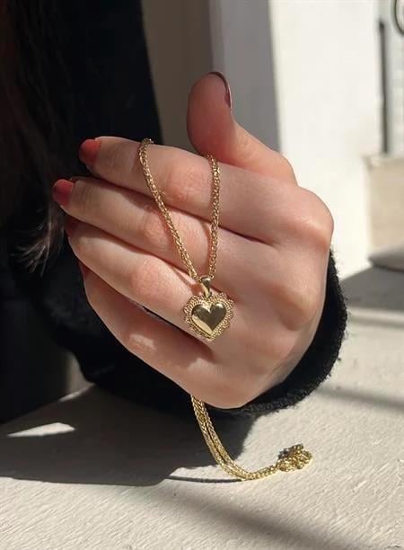 Rustik Kalp Kolye | Jewelina Rustik Kalp Kolye