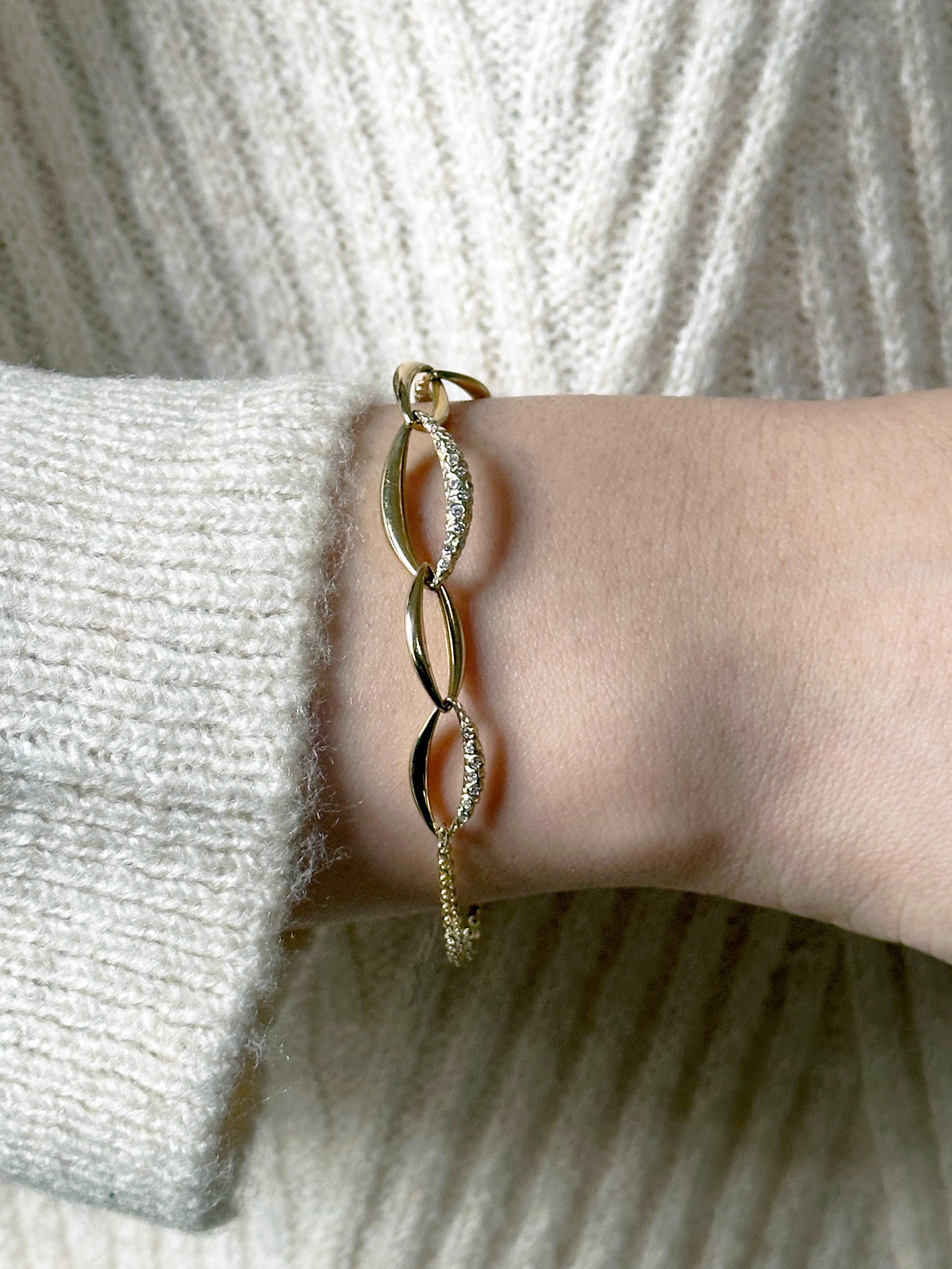 İnce Zincirli Gurmet Bileklik | Jewelina Store Taşlı Bileklik