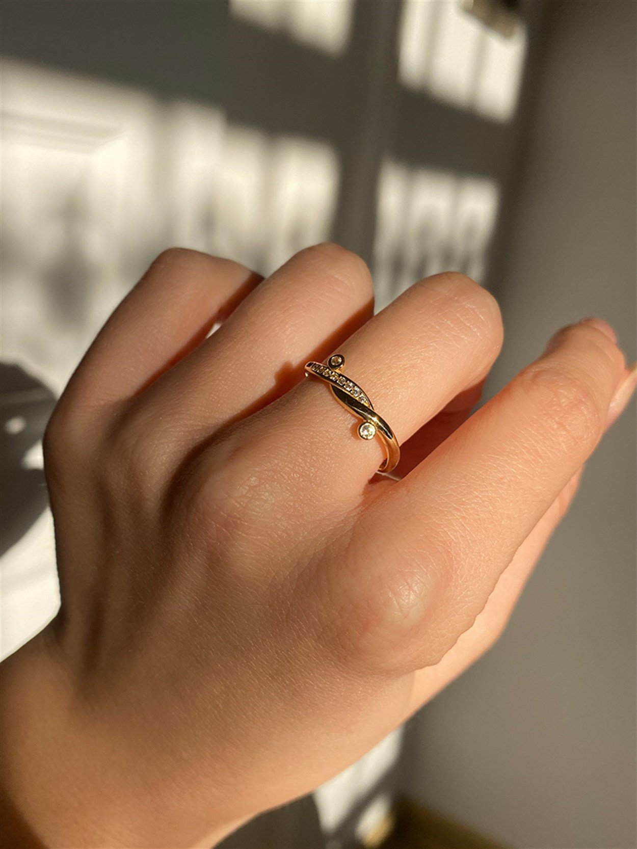 Taşlı Mini Kalp Yüzük | Jewelina Yüzük 221