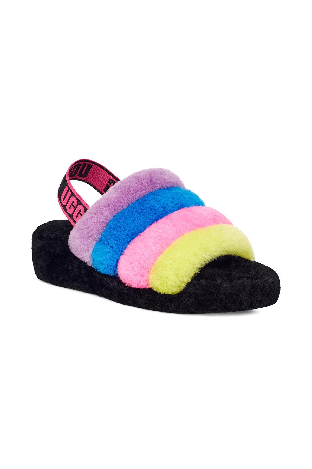 W FLUFF YEAH SLIDE BLACK / TAFFY PINK MULTI