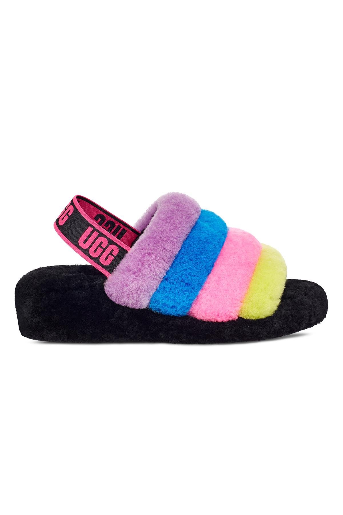W FLUFF YEAH SLIDE BLACK / TAFFY PINK MULTI