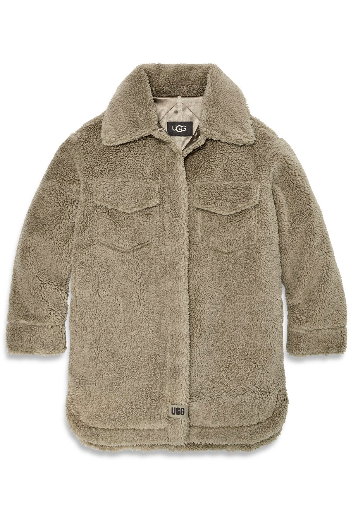 W FRANKIE UGG FLUFF SHIRT JACKET MOSS GREEN