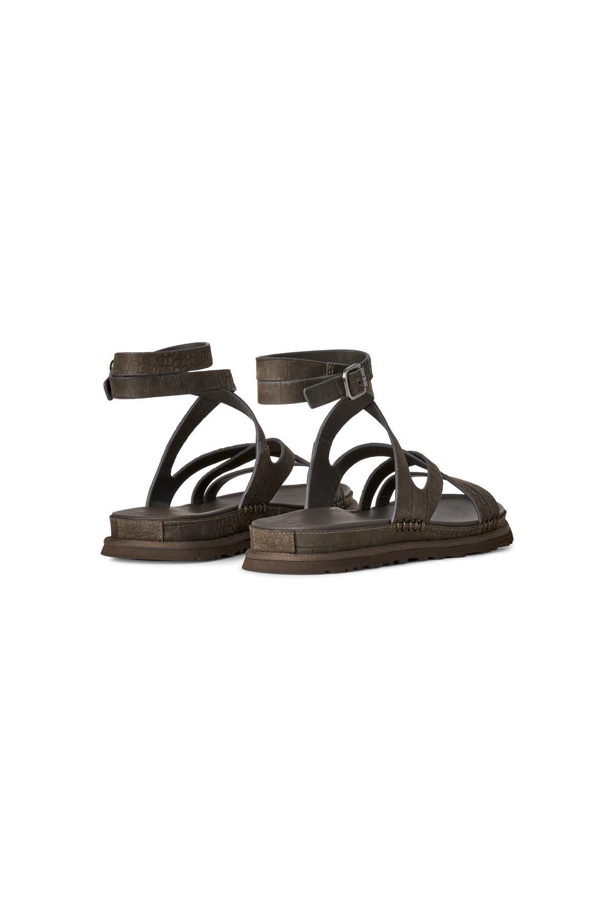 W GOLDENGAZE EMBOSSED ANKLE WRAP DENSE SMOKE