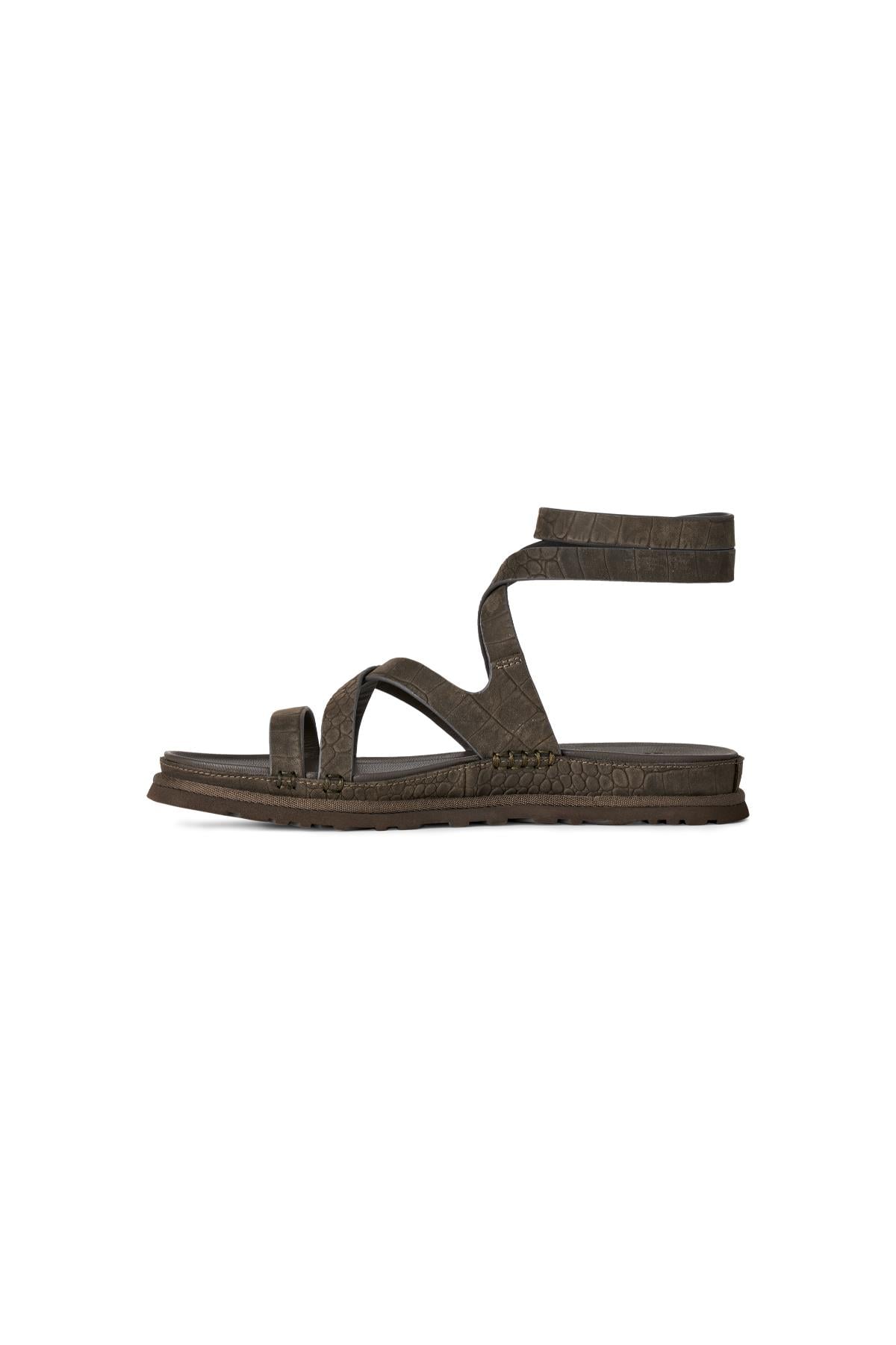 W GOLDENGAZE EMBOSSED ANKLE WRAP DENSE SMOKE