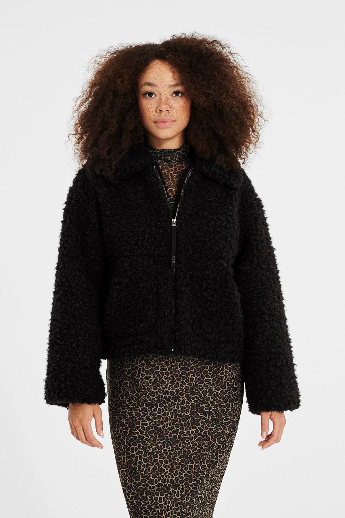 W MAEVE SHERPA JACKET BLACK (SIYAH)