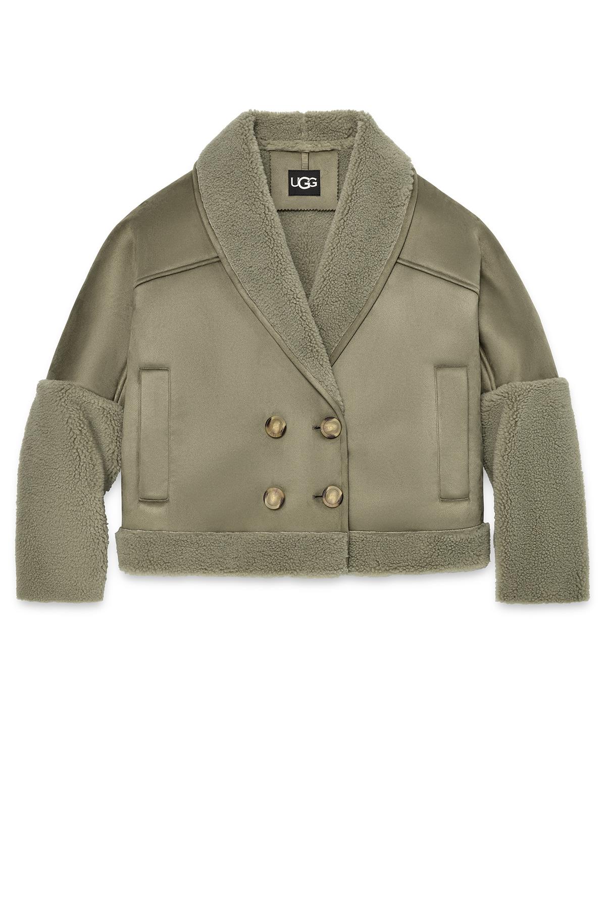 W MINDY LUXEFLUFF JACKET MOSS GREEN