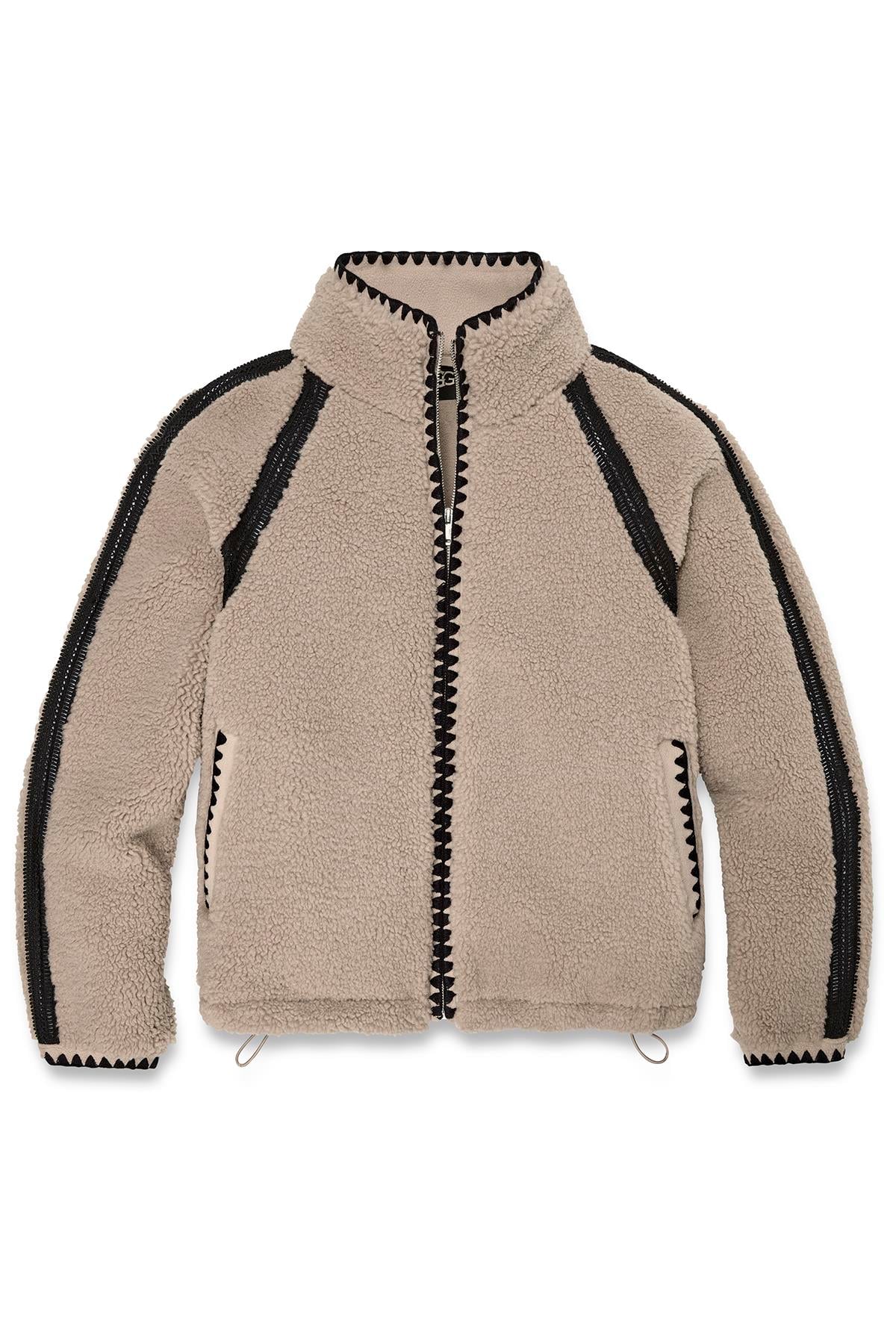 W NIKIA CROCHET UGGFLUFF JACKET PUTTY
