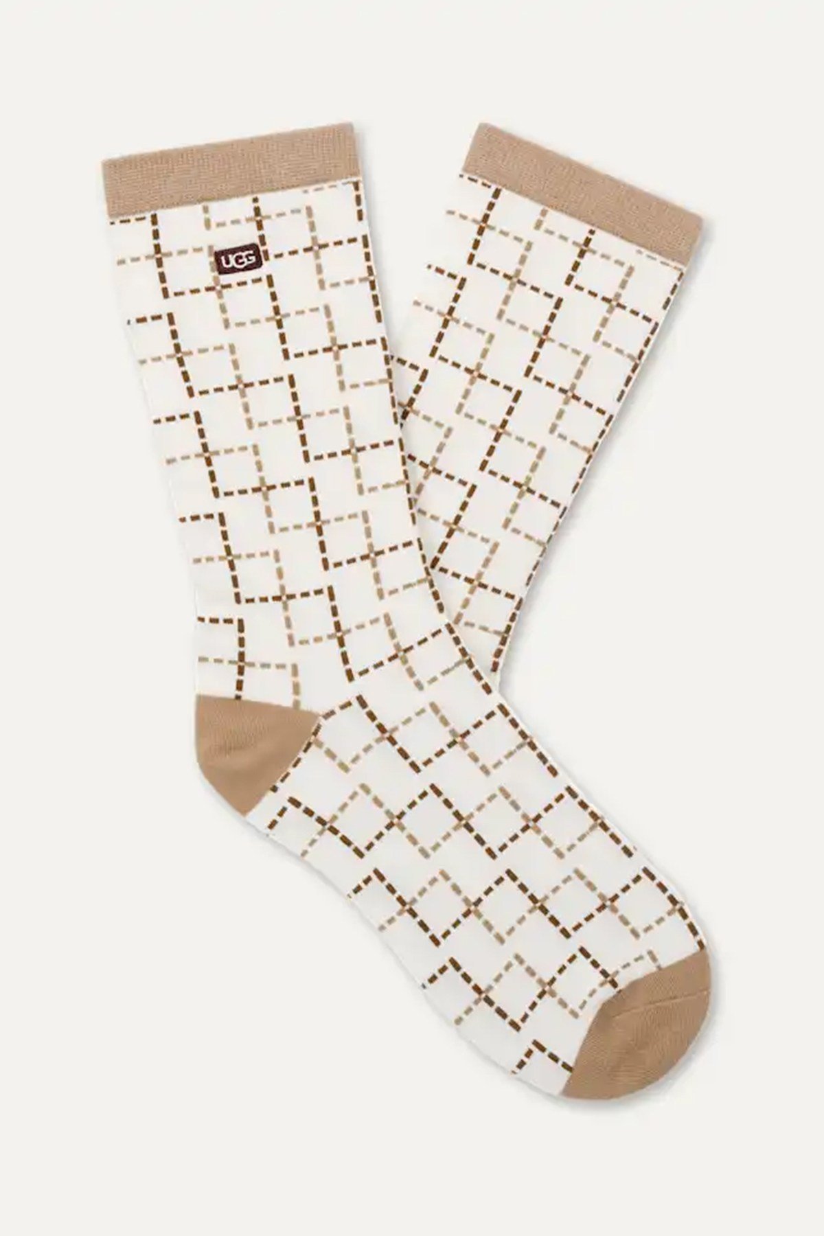 W UGG CLASSIC CREW 3 PACK CLASSIC BOOT / PLAID / SAND