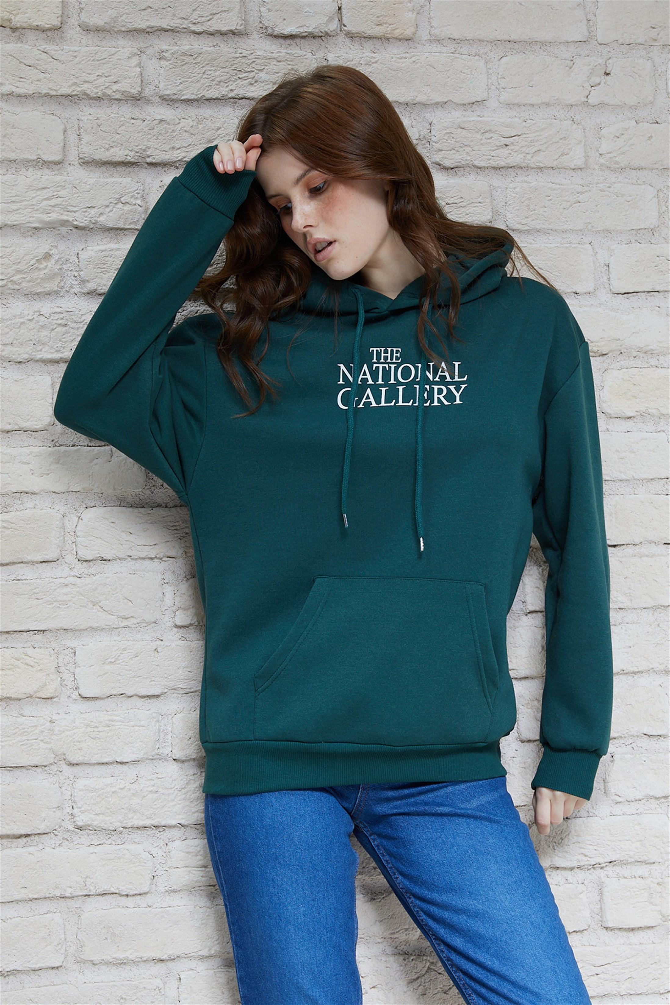 Kadın The National Baskılı Kapüşonlu Sweatshirt