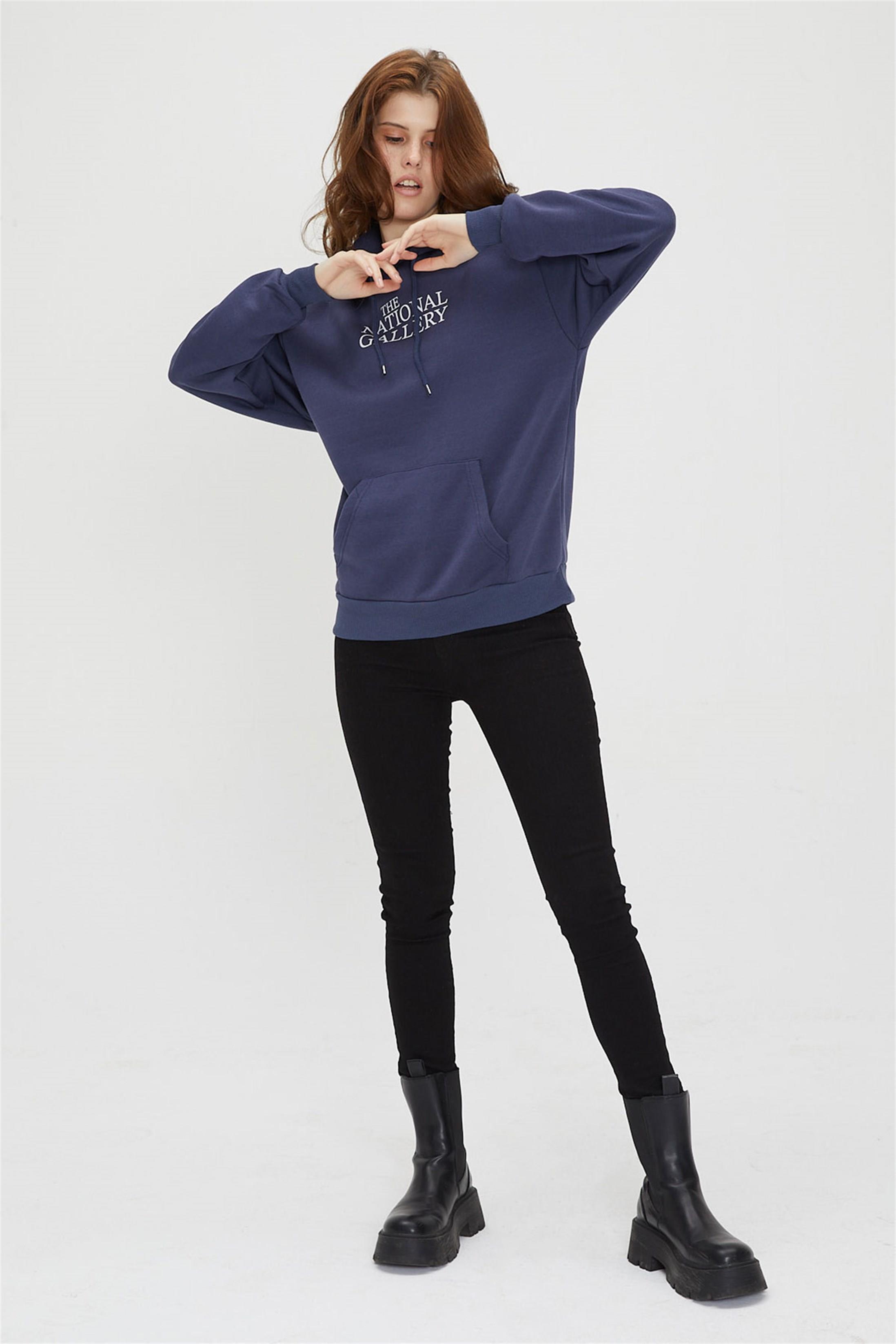 Kadın The National Baskılı Kapüşonlu Sweatshirt