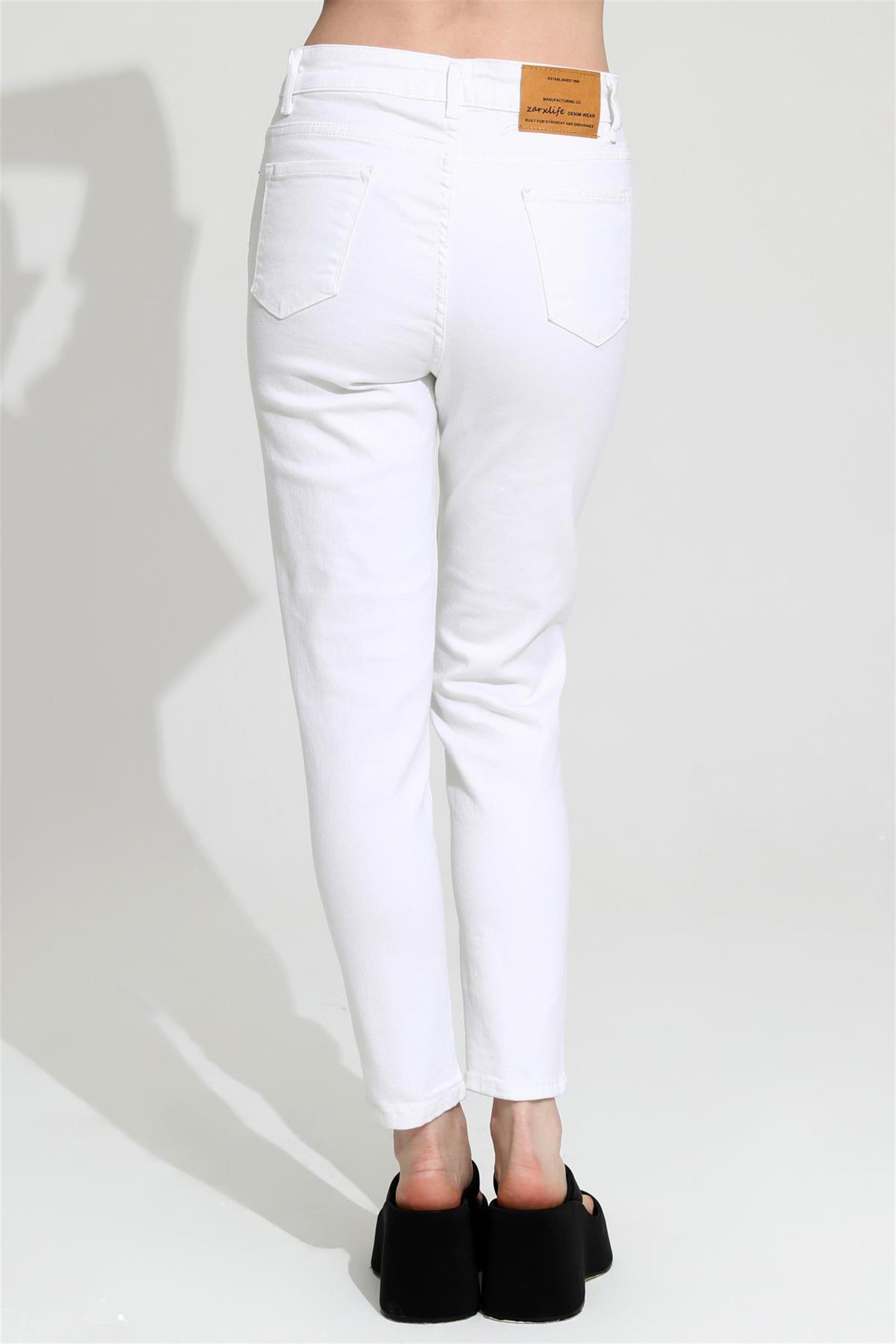 Kadın Yüksek Bel Mom Denim Jean Pantolon