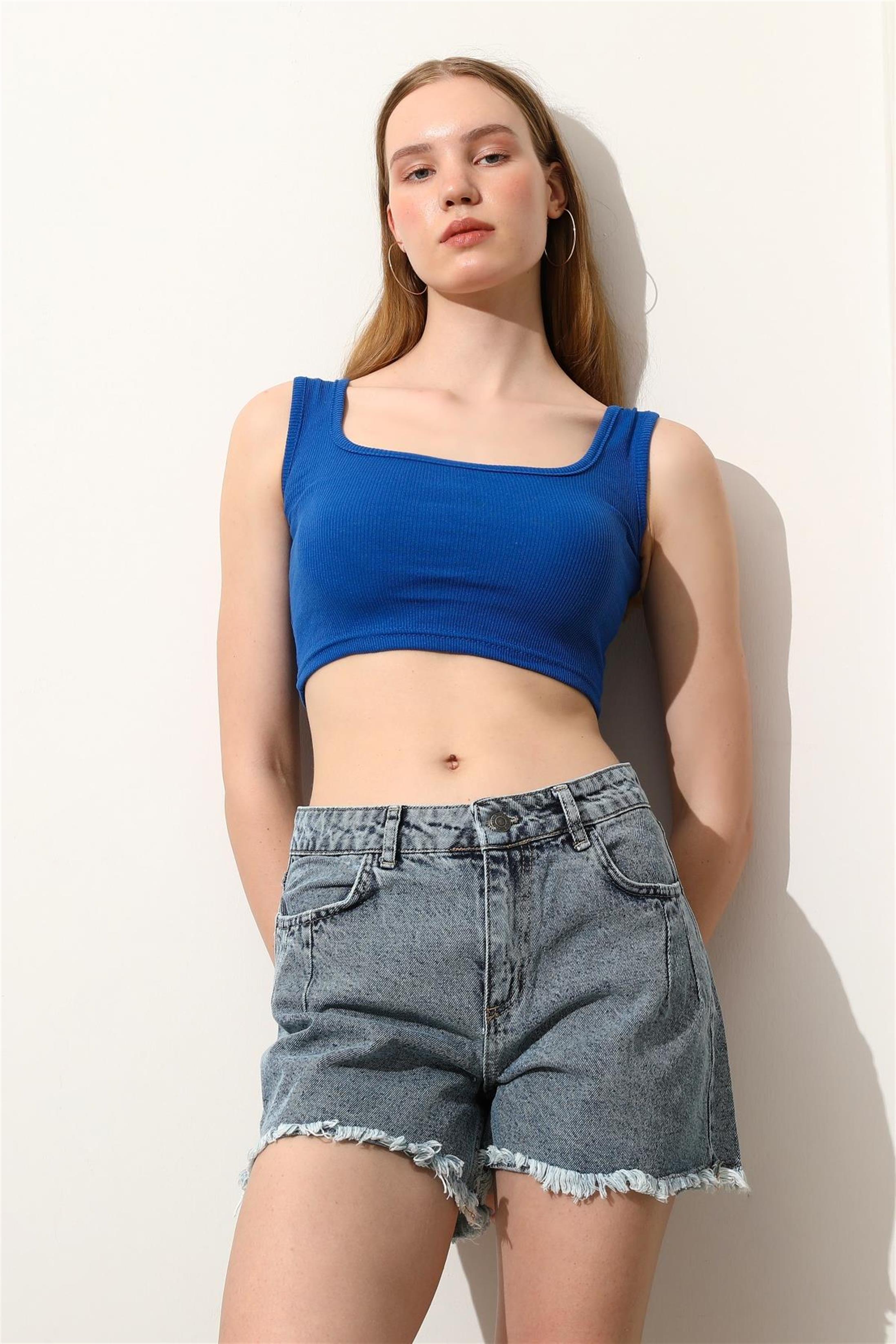 Kadın Kaşkorse Crop Büstiyer