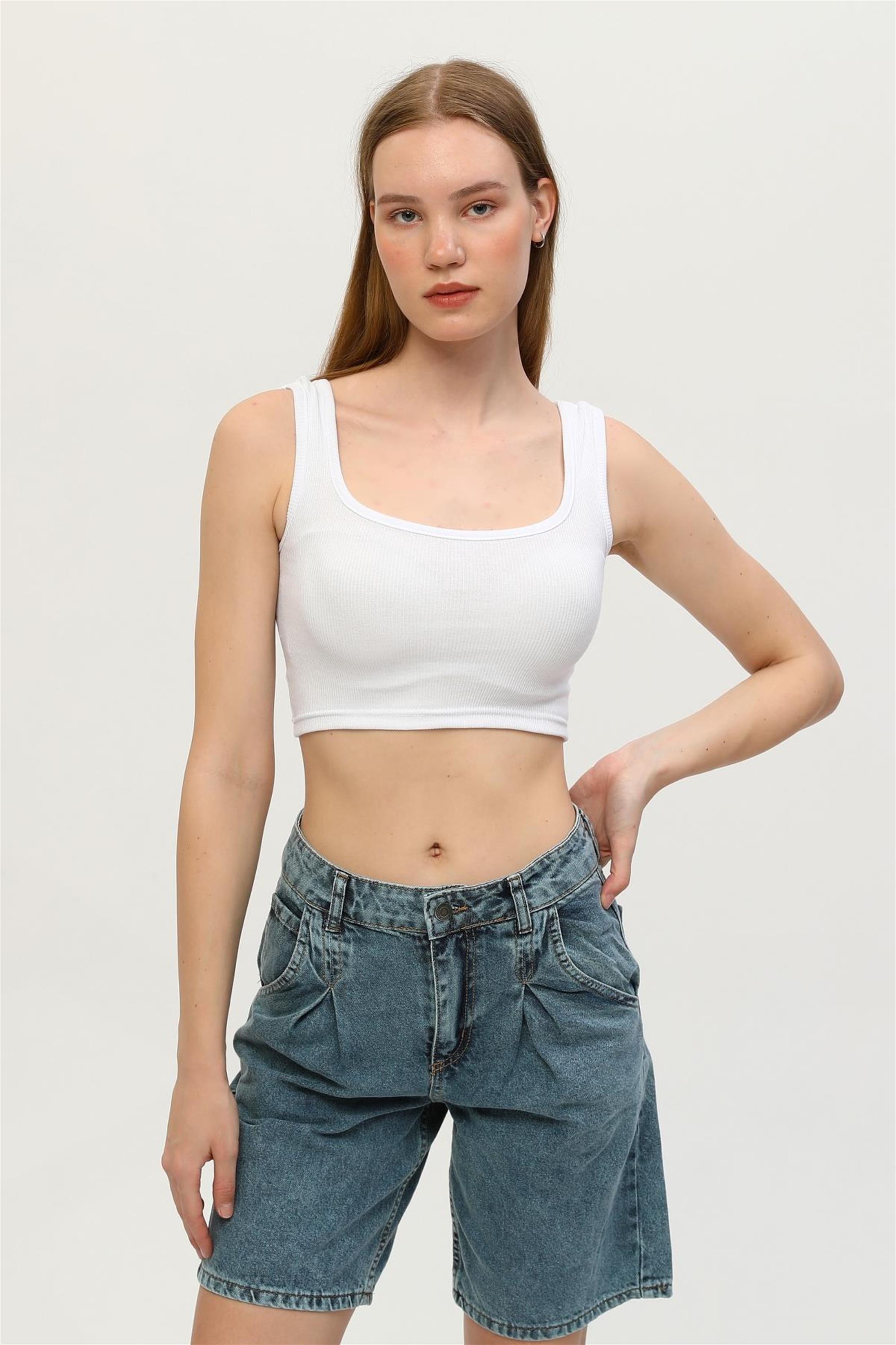 Kadın Kaşkorse Crop Büstiyer