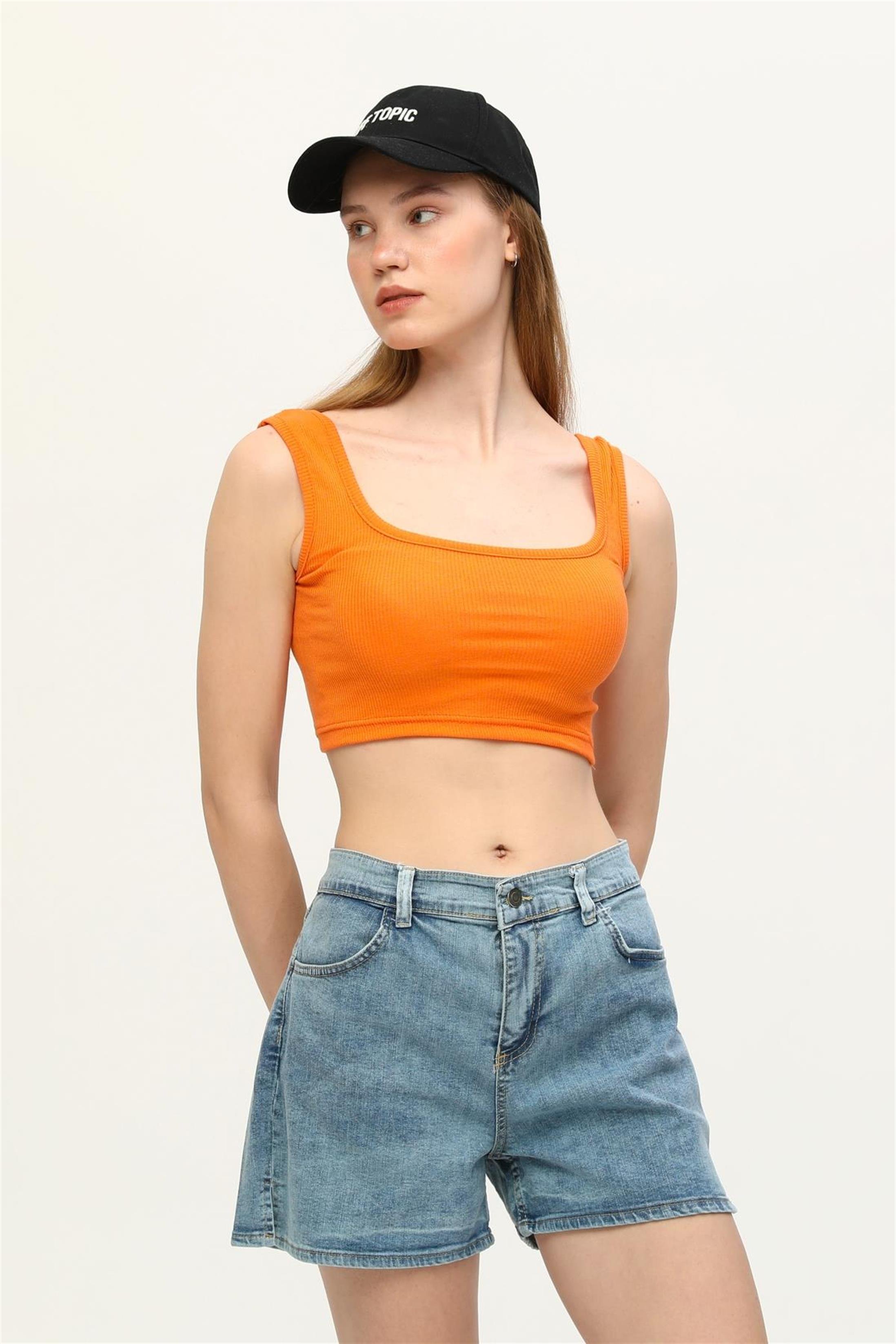 Kadın Kaşkorse Crop Büstiyer