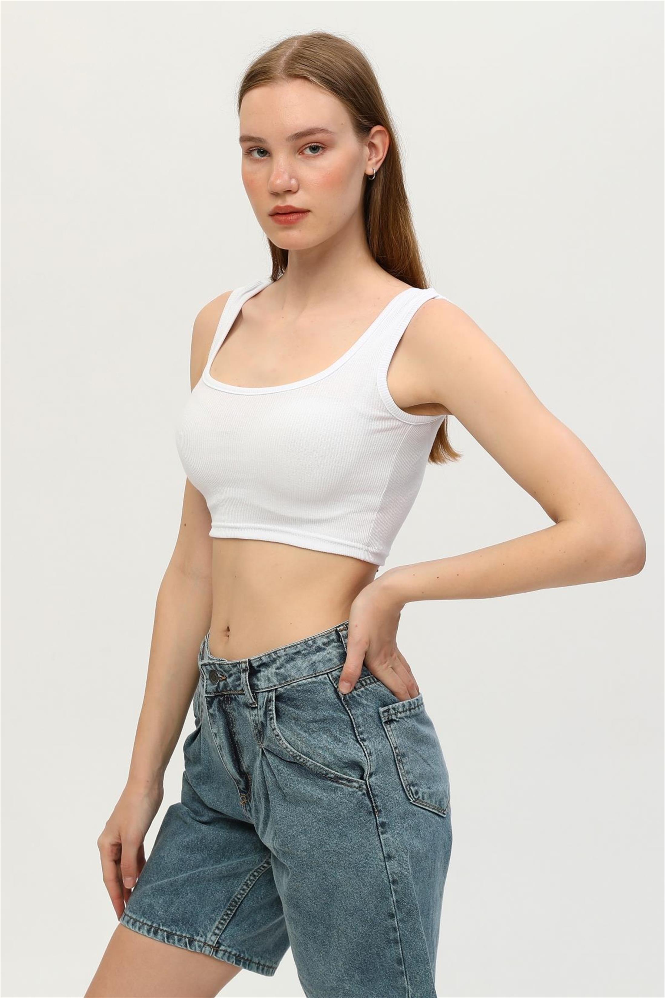 Kadın Kaşkorse Crop Büstiyer