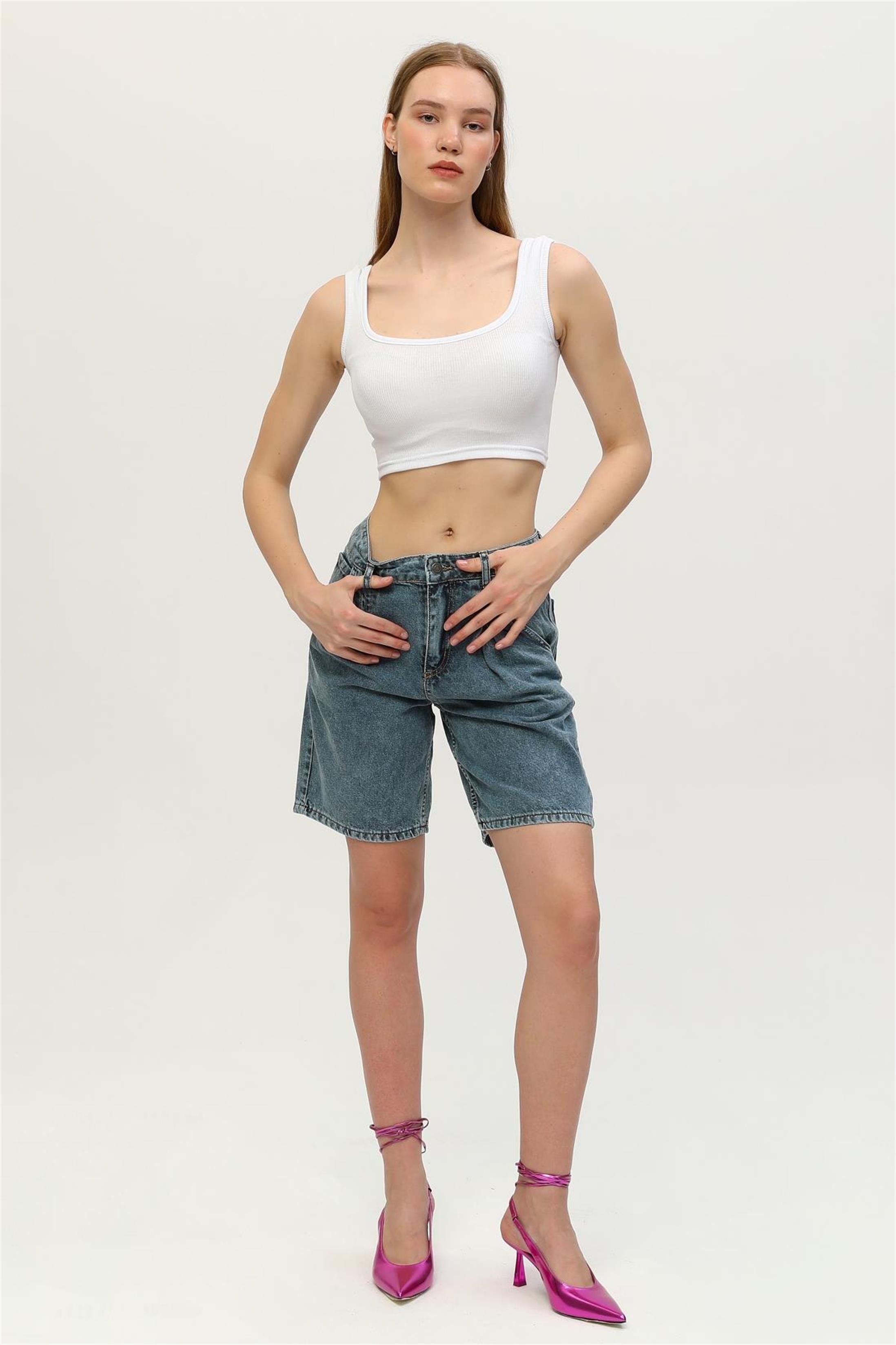 Kadın Kaşkorse Crop Büstiyer
