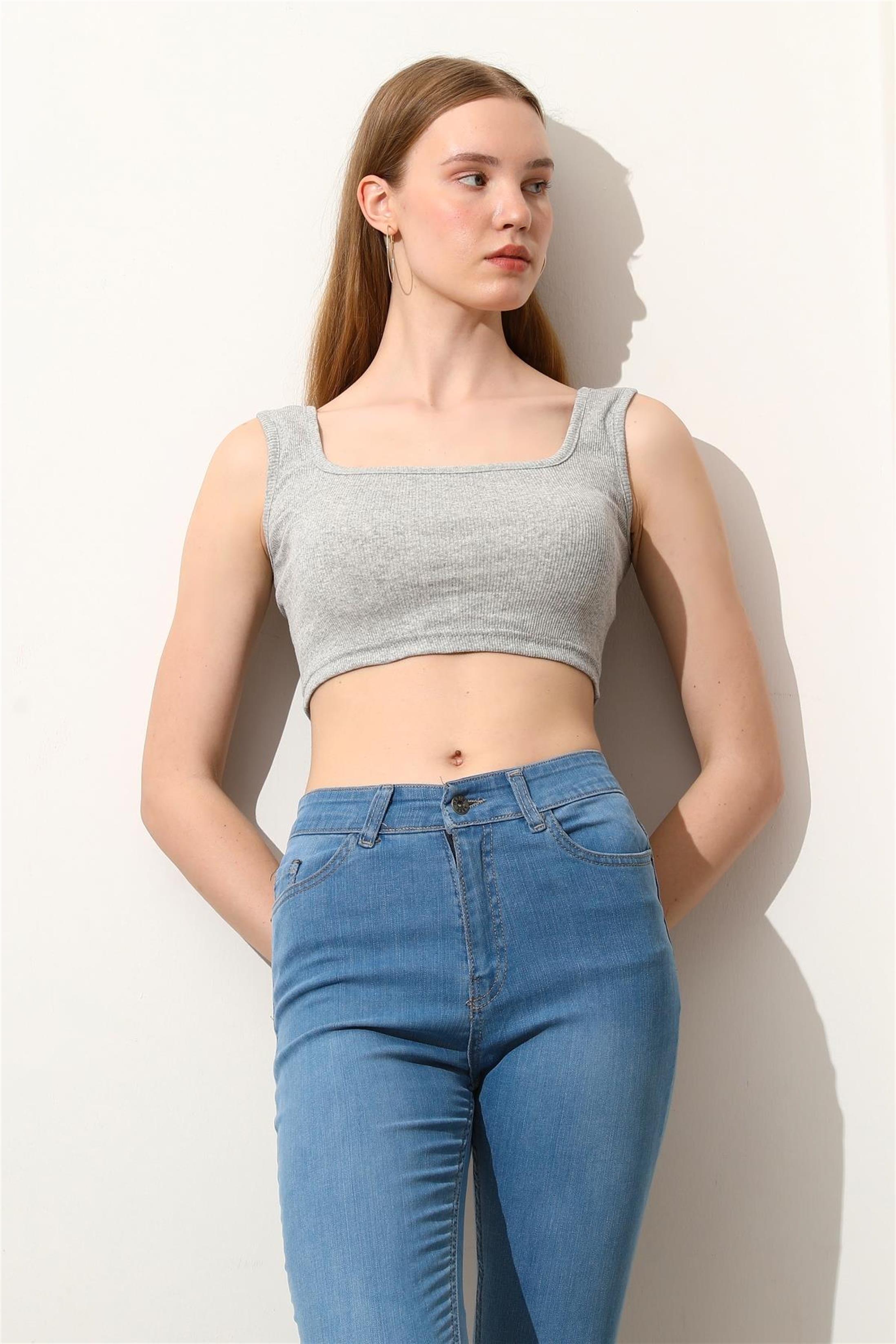 Kadın Kaşkorse Crop Büstiyer